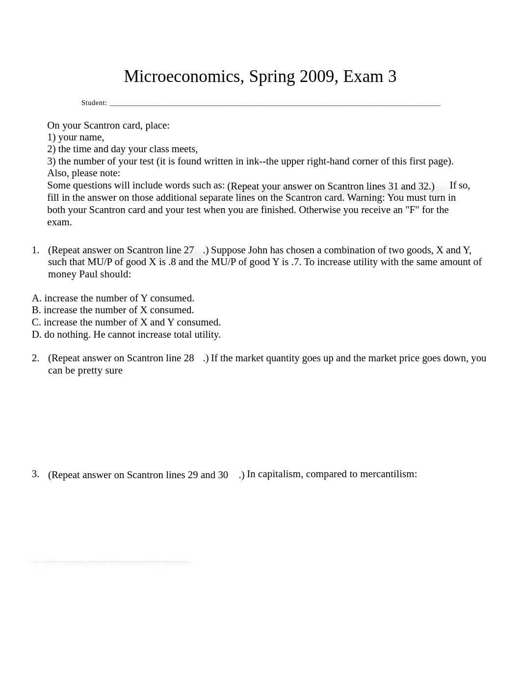 Microeconomics, Spring 2009, Exam 3.pdf_d25sm7yzo34_page1