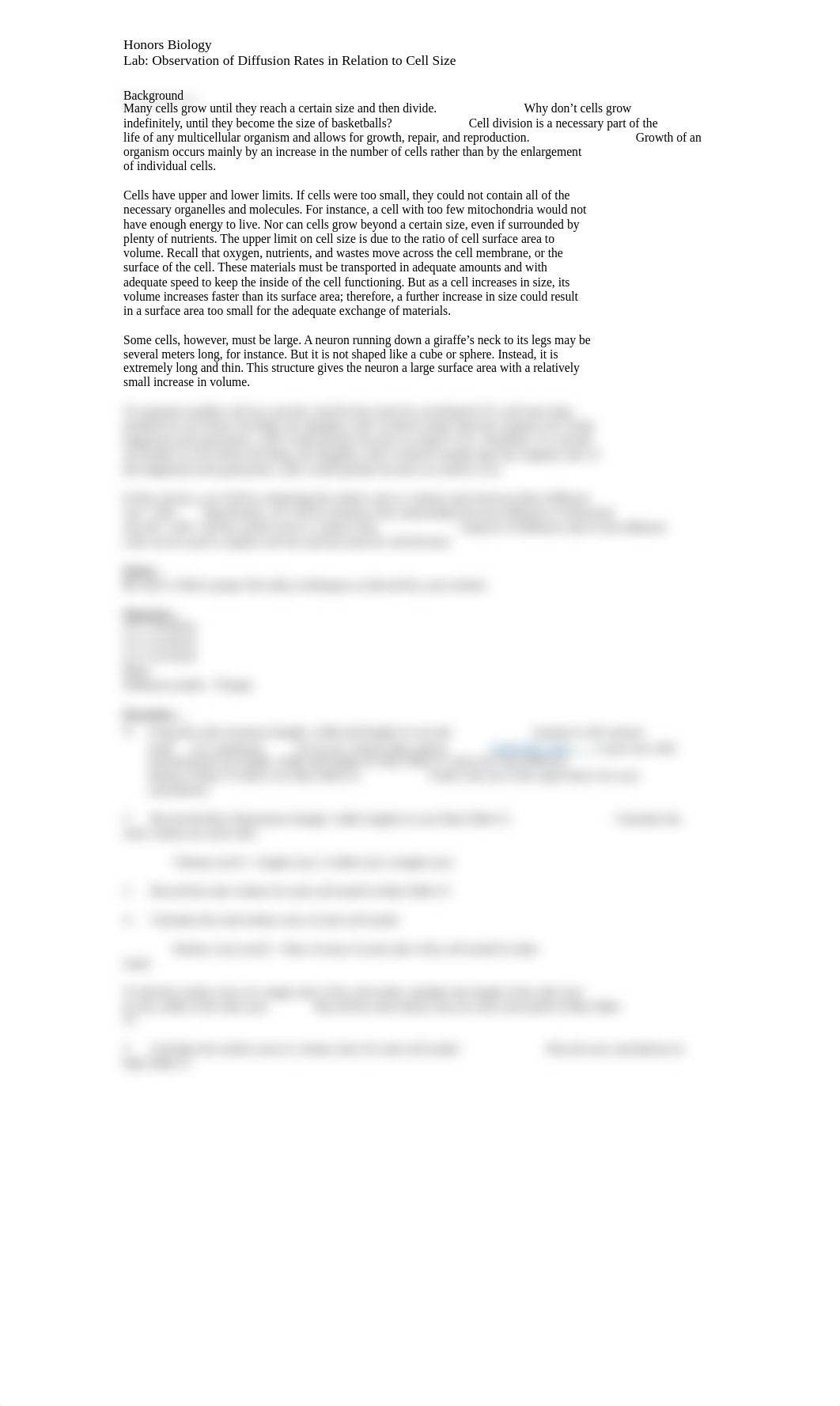 2 Cell Size Lab - Diffusion Rates in Relation to Cell Size - Copy.docx_d260z9a0k1a_page1
