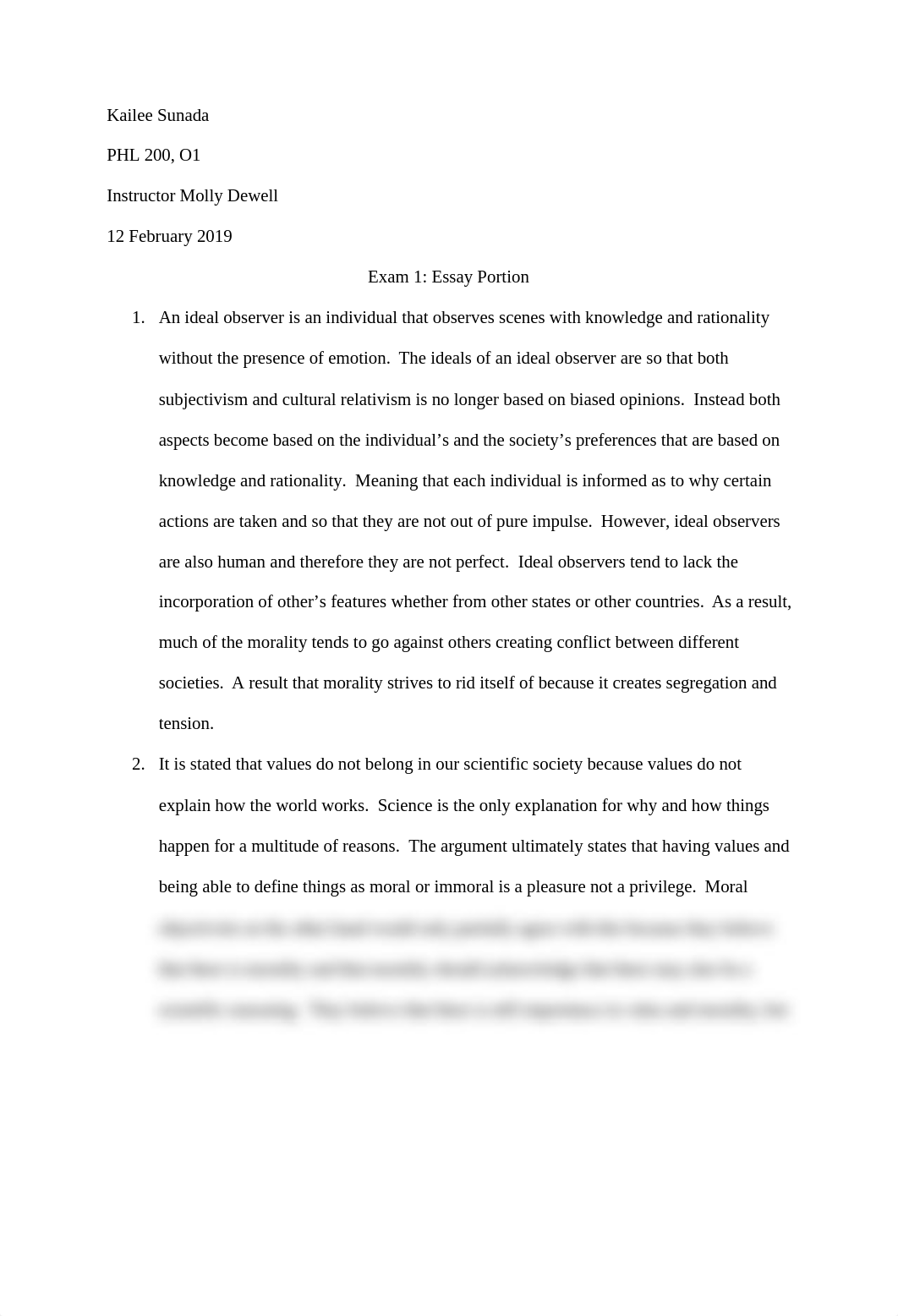 PHL Exam 1 Essay Portion .docx_d269dg09vk9_page1