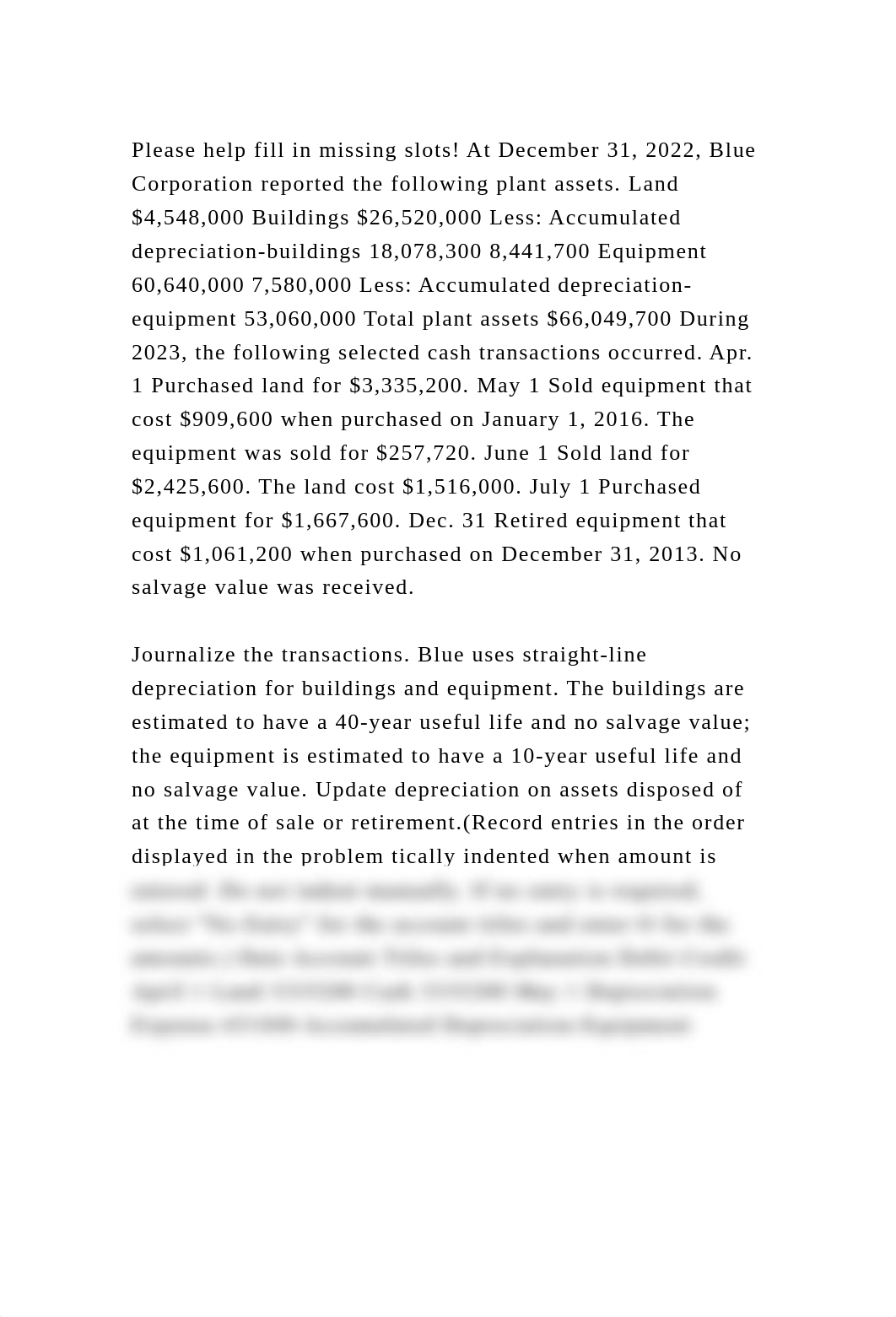 Please help fill in missing slots! At December 31, 2022, Blue Corpor.docx_d26d527nnm0_page2
