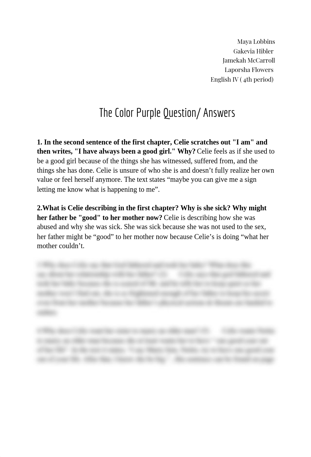 Color Purple Questions - Lobbins M, Hibler G, Flowers L & McCarroll J.docx_d26lm9mio0j_page1