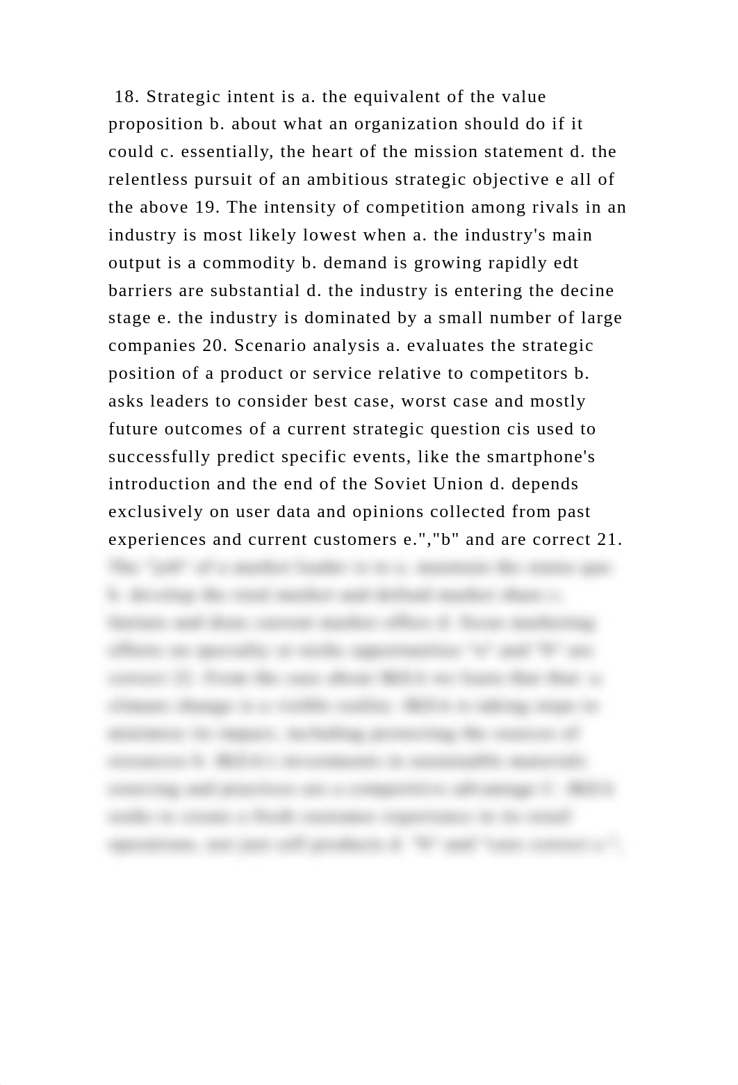 18. Strategic intent is a. the equivalent of the value proposition b..docx_d276zntigtd_page2