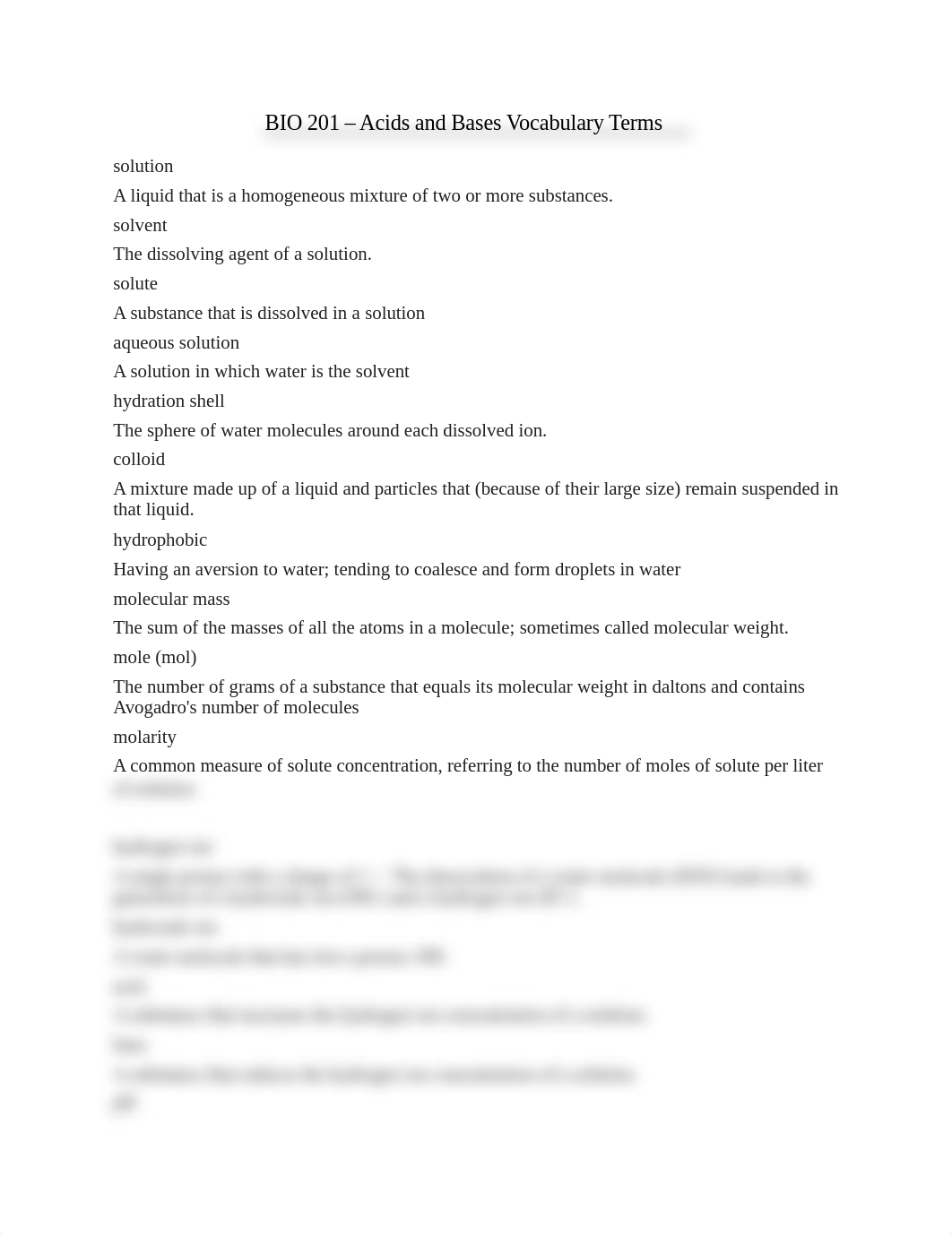 BIO 201 - Acids and Bases Vocabulary Terms_d27dbu63aq7_page1