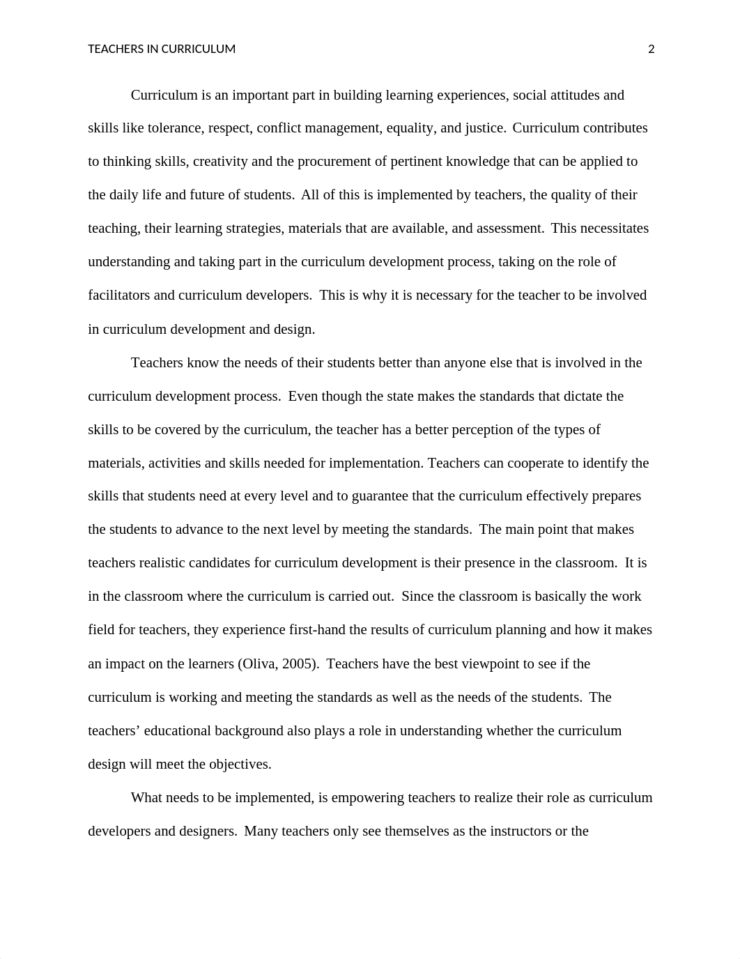 EDF 501 Essay, necessary role of teacher as curriculum developer and designer.docx_d27o4y51l6v_page2