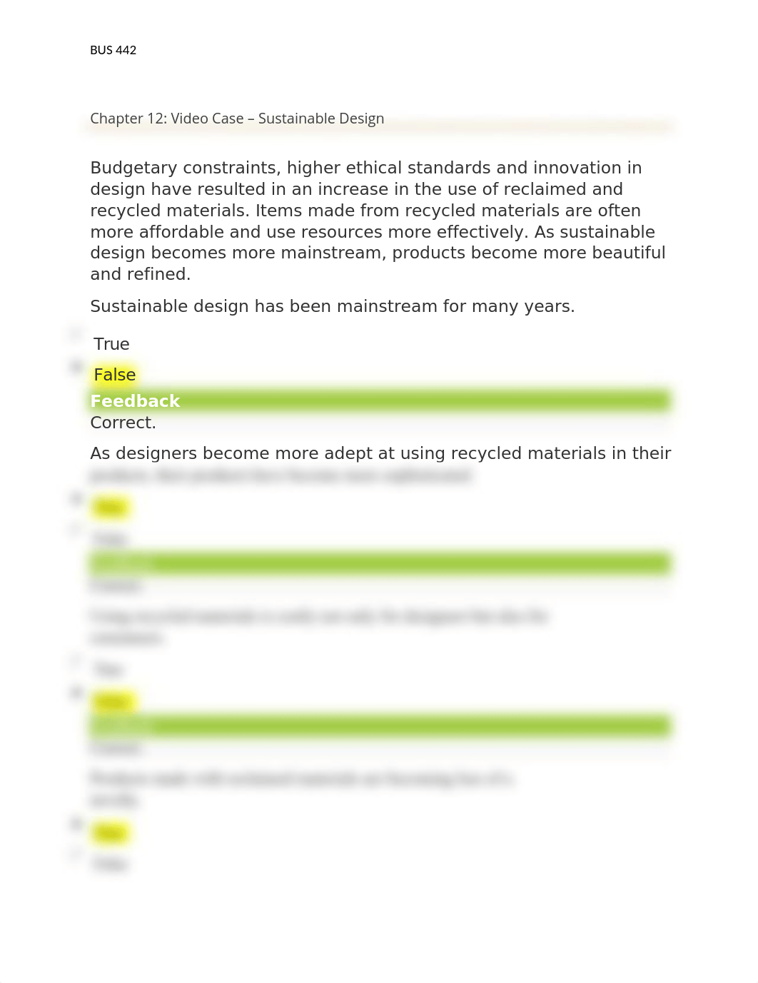 BUS 442 Chapter 12 Video Case - Sustainable Design.docx_d27t5bd3kzr_page1