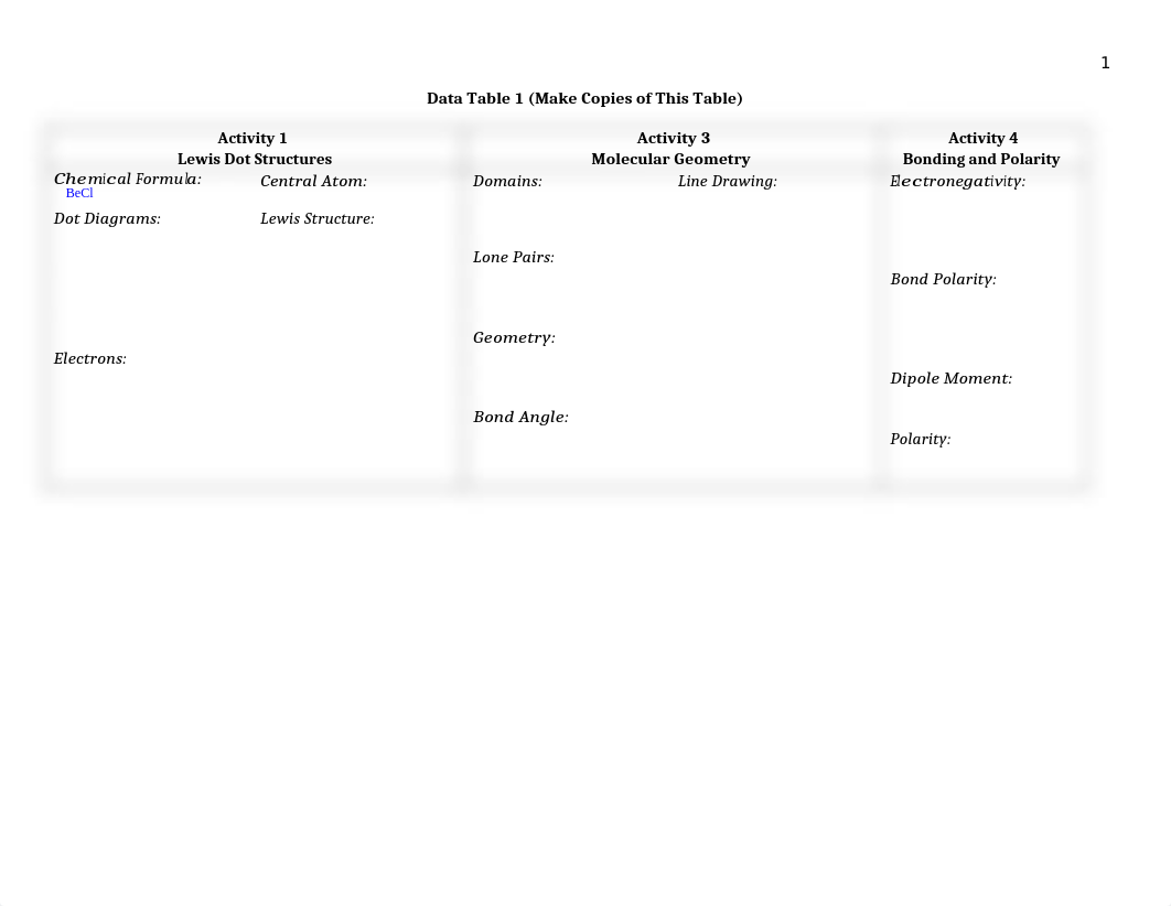 580306_Bonding Molecular Geometry_tables.docx_d27tbu1qwgj_page1