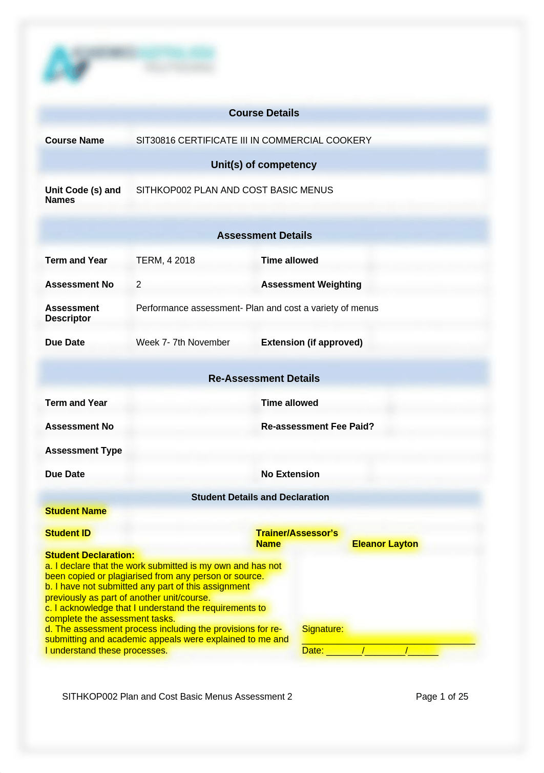 Assesment Task 2 _ SITHKOP002 Plan and cost basic menus Performance (1) K.docx_d27wmh6qkf4_page1