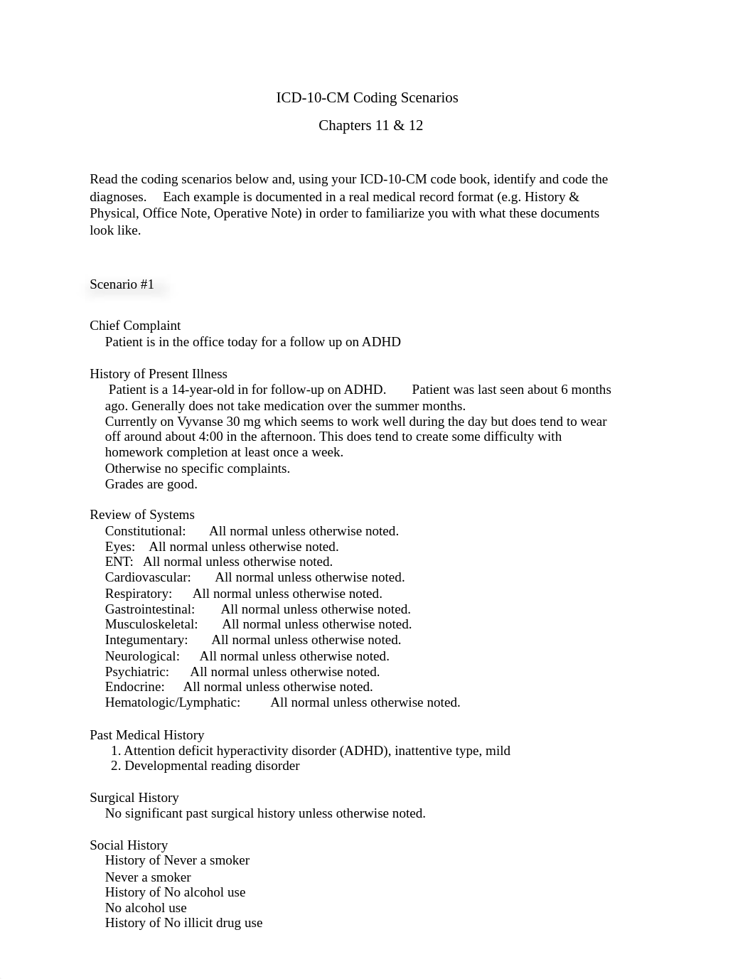 ICD-10-CM Coding Scenarios Chapters 11 & 12 Answers (1).docx_d27zyrnx9q1_page1