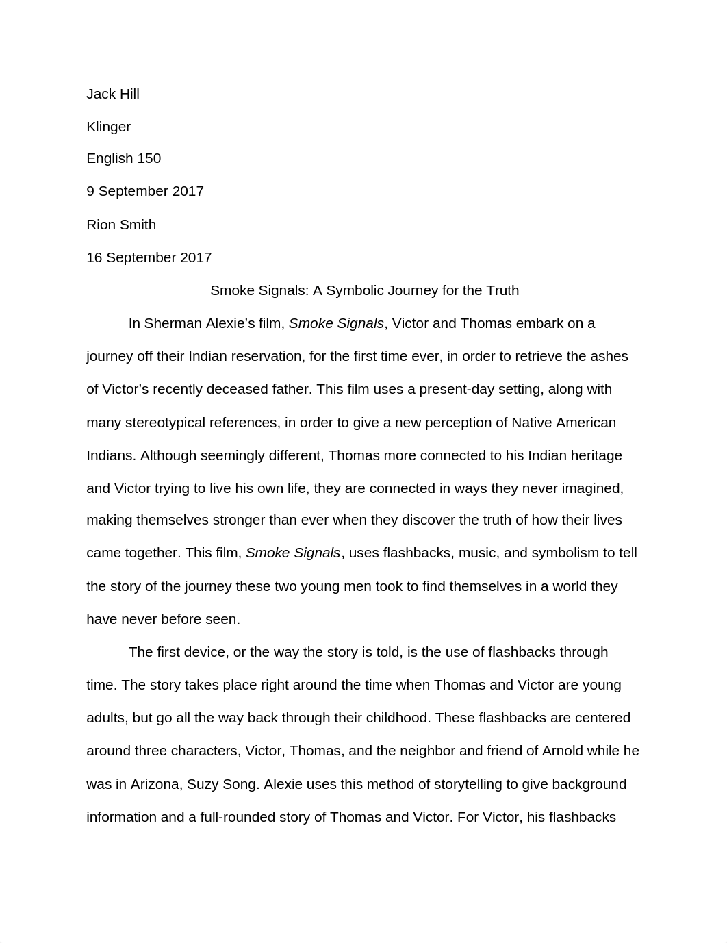 Smoke Signals Final Draft Essay - Jack Hill.docx_d289mk264wx_page1