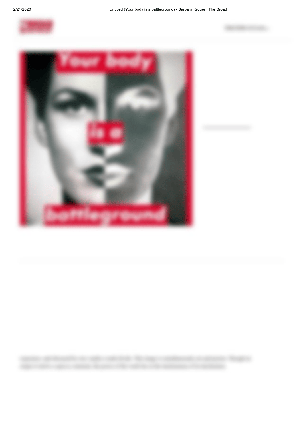 Untitled (Your body is a battleground) - Barbara Kruger _ The Broad.pdf_d28w9k7bwus_page1