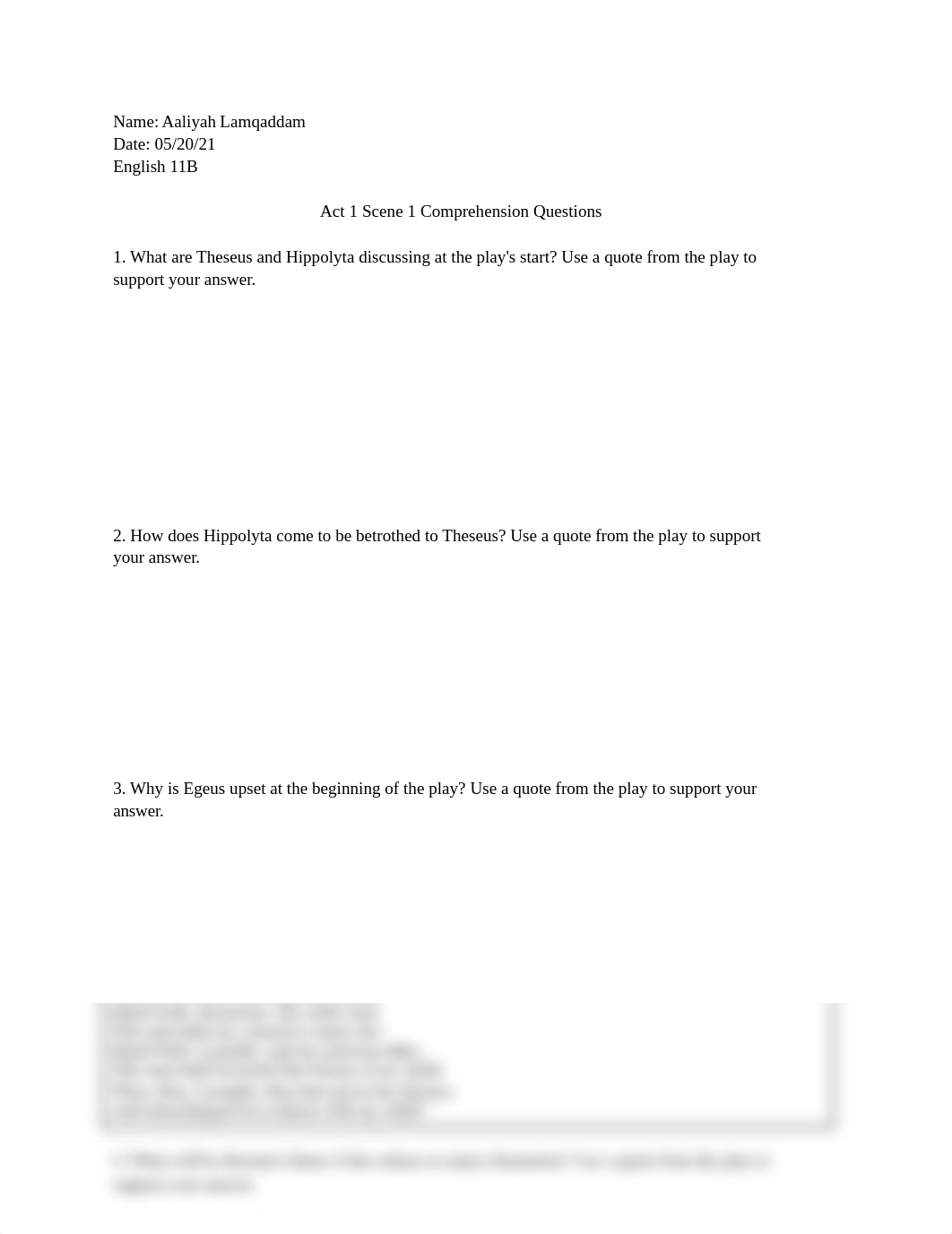 A Midsummer Night's Dream Act 1 Scene 1 Questions.docx_d28wuvo0bru_page1