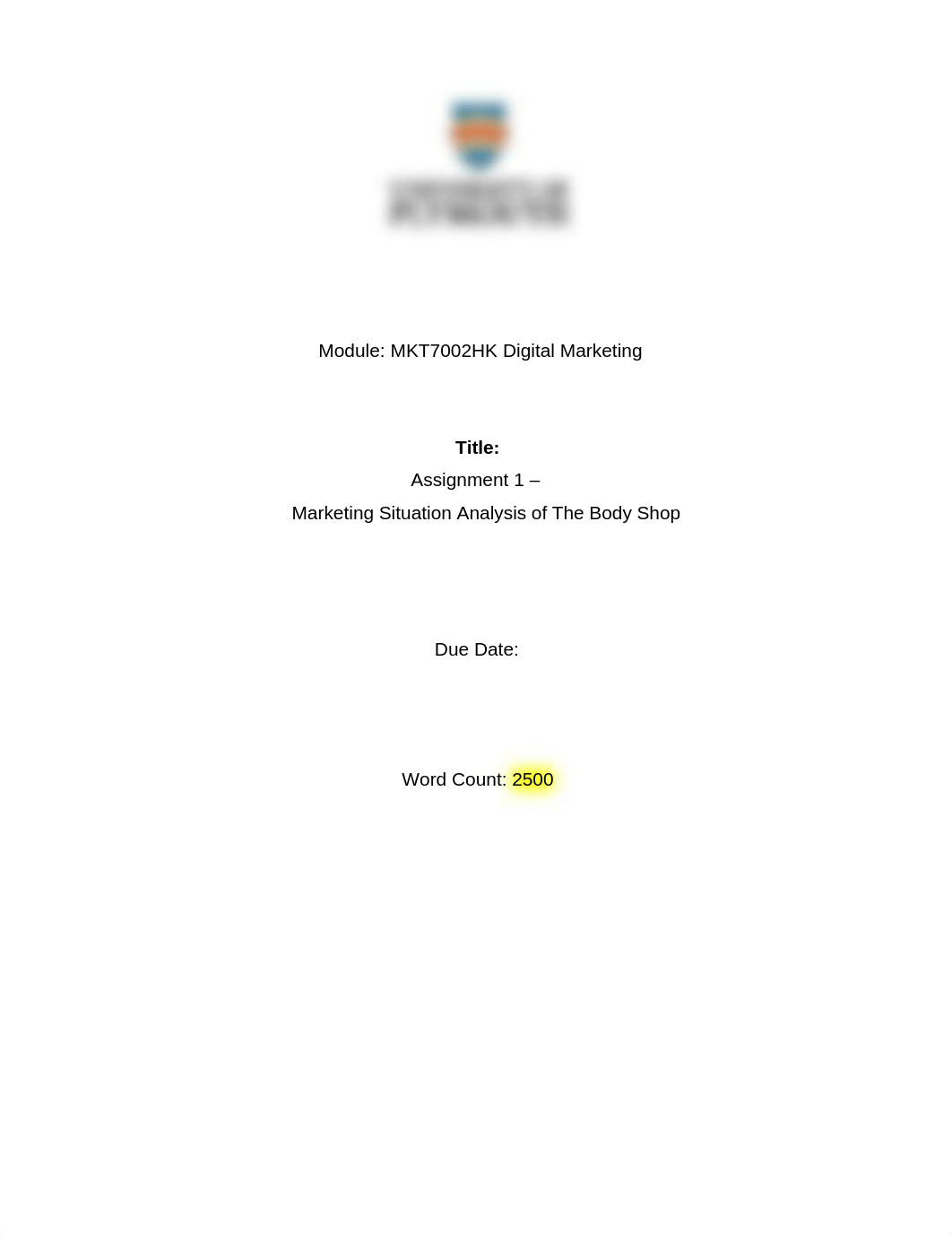 _Assignment 1_Marketing Situation Analysis of The Body Shop.docx_d291weal12e_page1