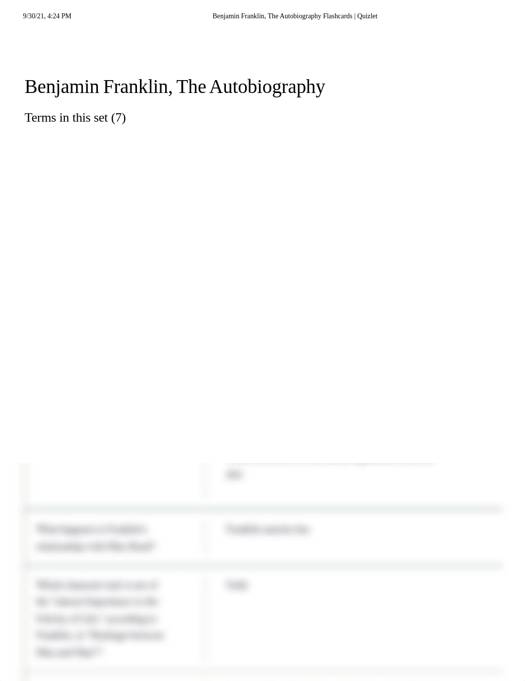 Benjamin Franklin, The Autobiography Flashcards _ Quizlet.pdf_d2962xa304c_page1