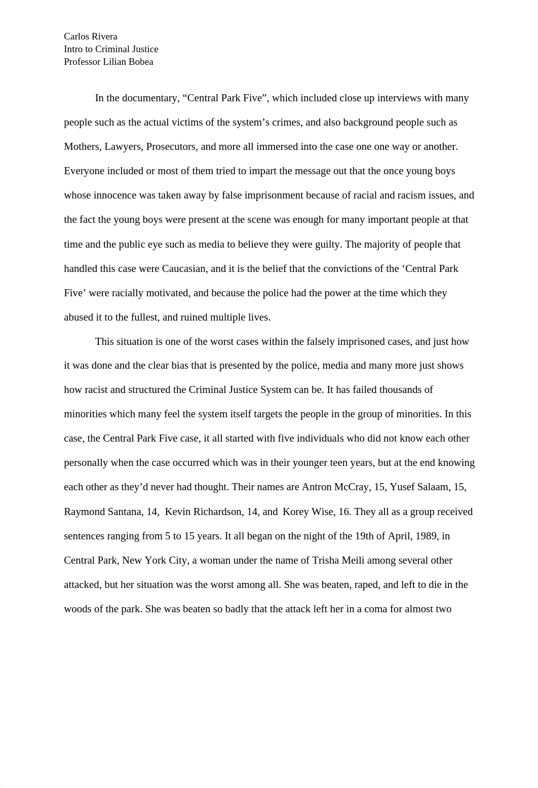 Central Park Five Essay_d2963uiv71b_page1