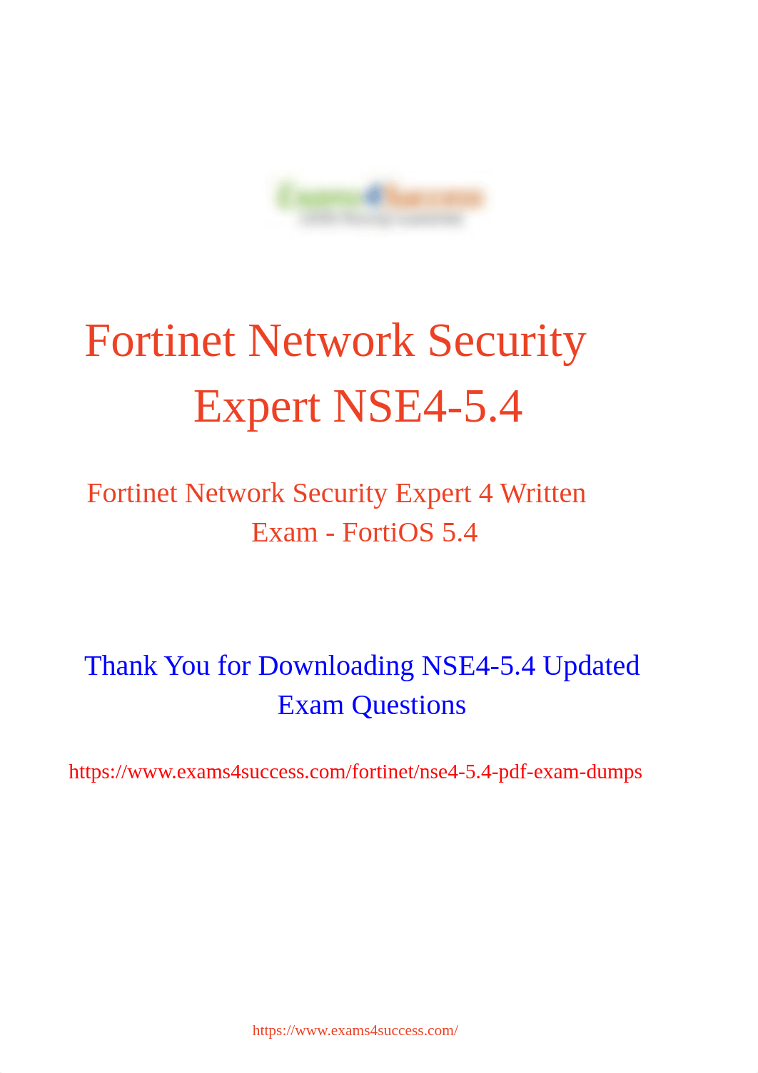 Fortinet NSE4-5.4 Exam best practice questions.pdf_d2993iwjdfq_page1