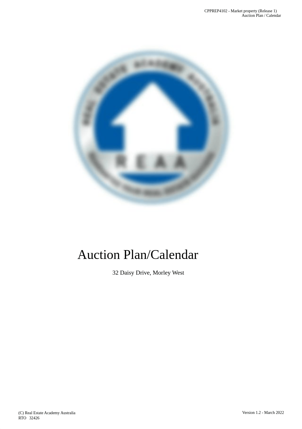 REAA - CPPREP4102 - 32 Daisy Drive - Auction Plan Calendar v1.2.pdf_d29oqaweord_page1