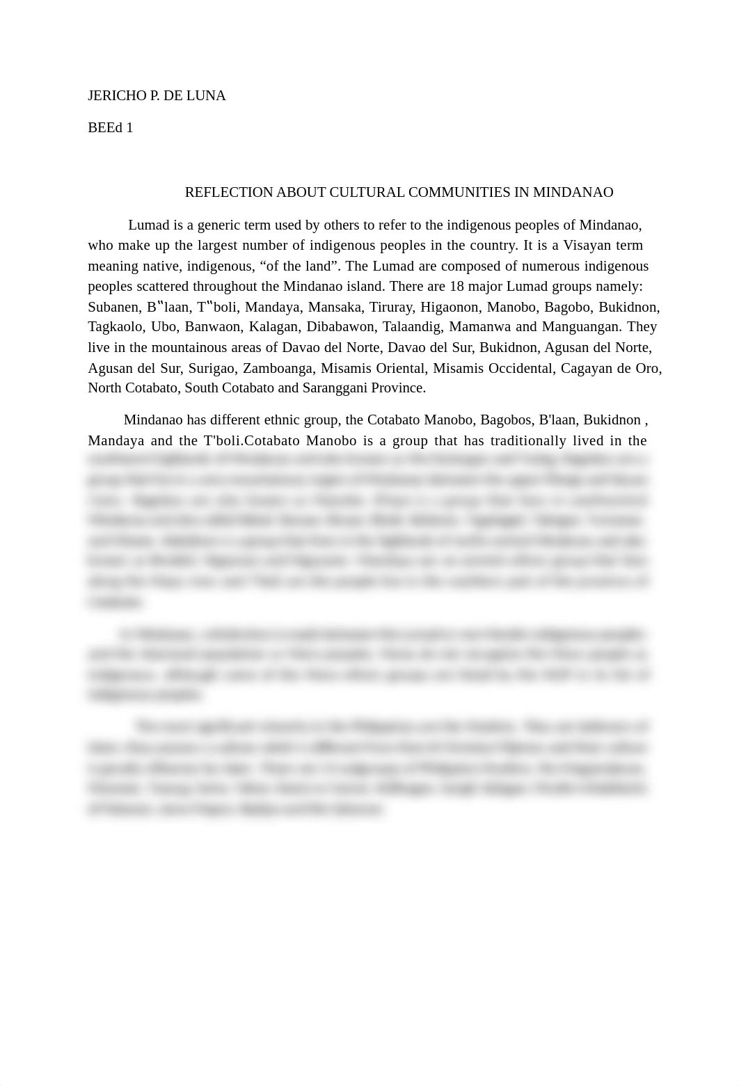 deluna reflection about cultural communities in MINDANAO.docx_d29scg1pqa0_page1