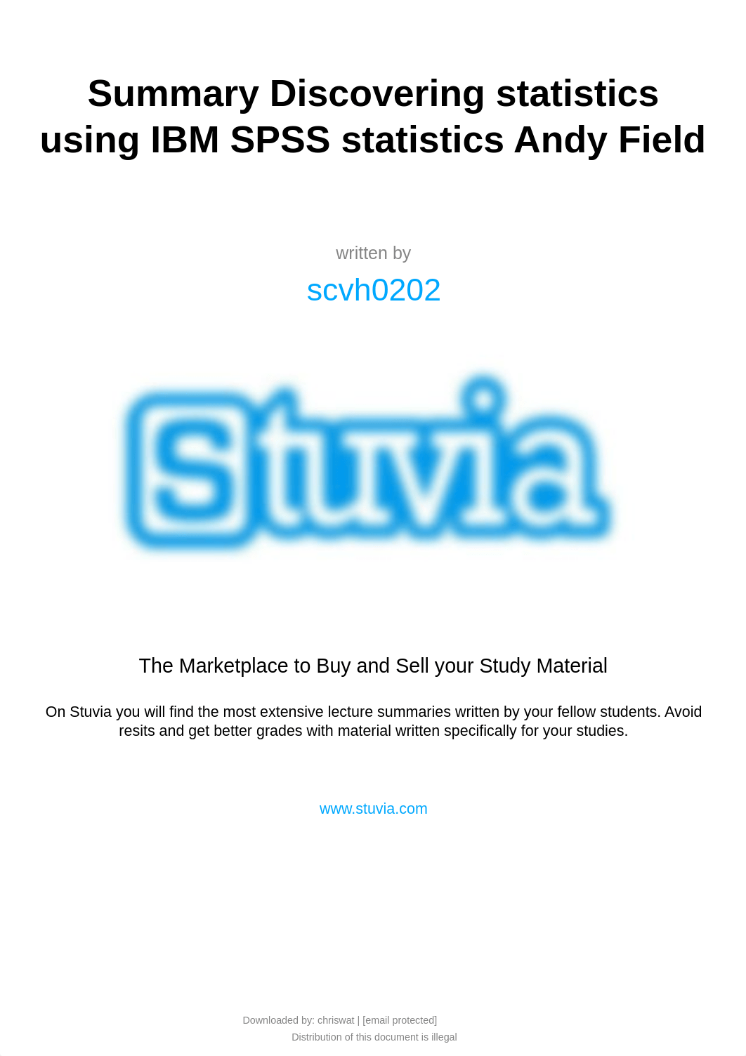 Stuvia-294075-summary-discovering-statistics-using-ibm-spss-statistics-andy-field (1).pdf_d29wlr5m15v_page1