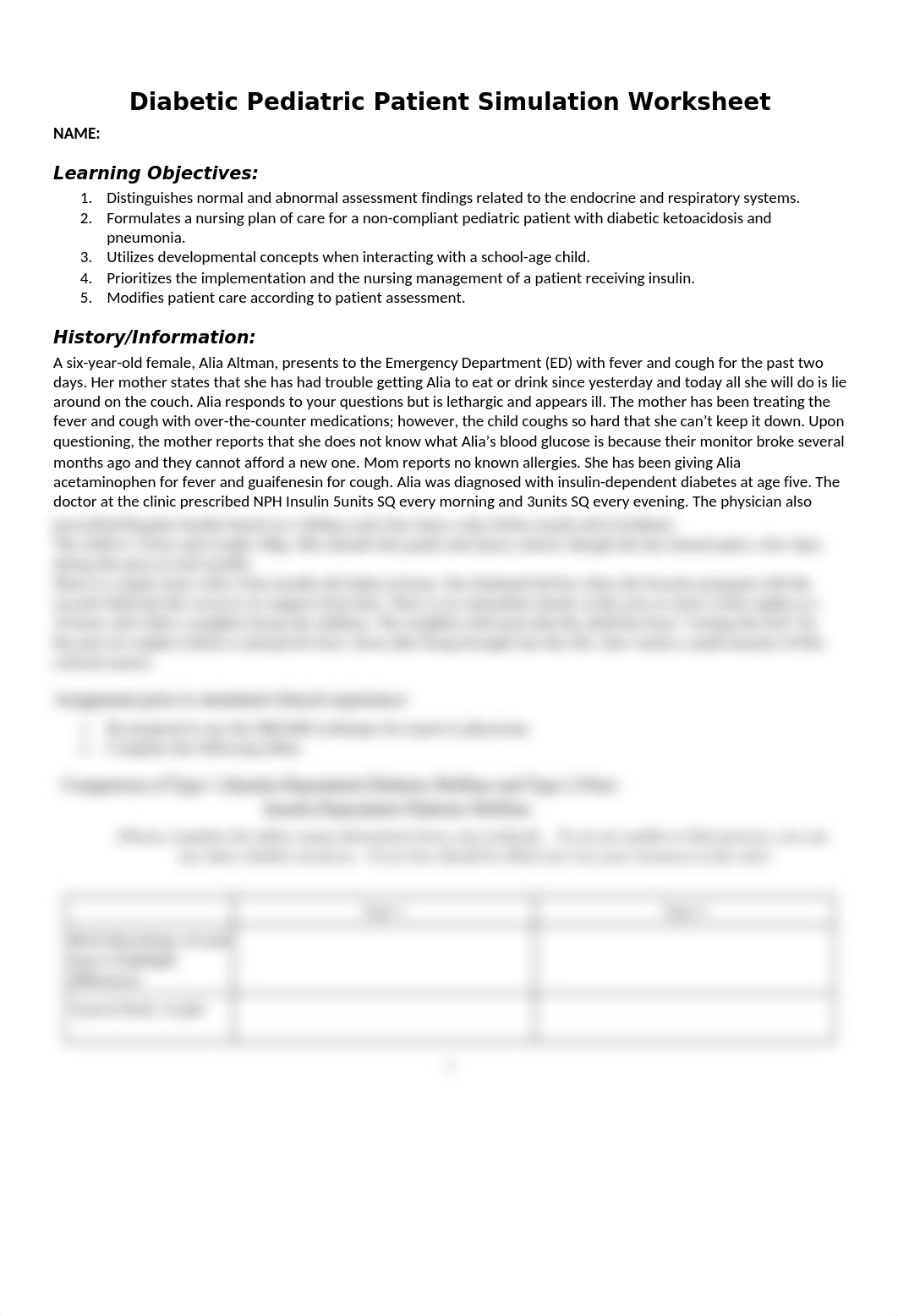 NURS 343 Pre-work Worksheet for Lab 2 - Airway obstruction  DKA.doc_d2a883xcs1c_page1