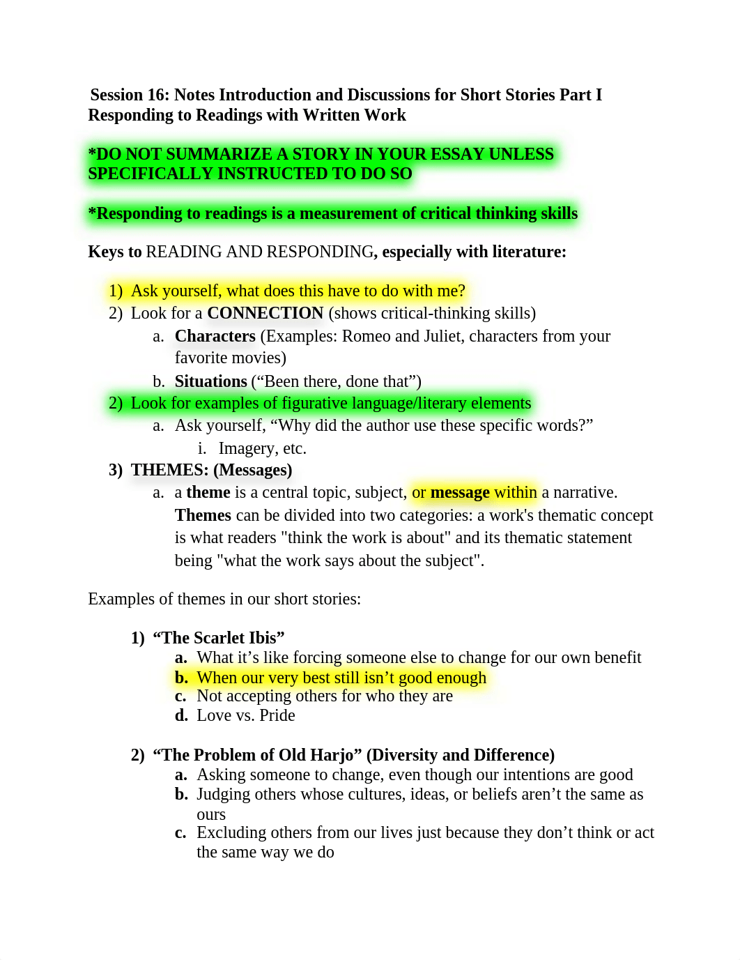 Session 20 Notes Introduction and Discussions for Short Stories Part I.doc_d2afx27klvg_page1