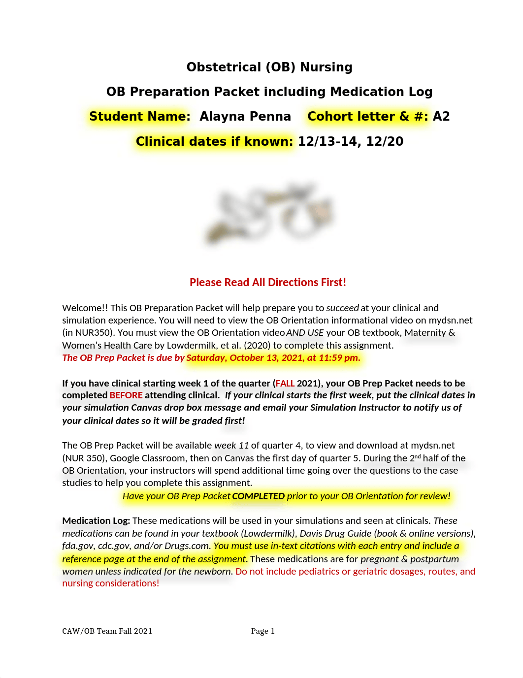 AP OB Prep Packet with Med Log FALL 2021 9-2-21[96].docx_d2ahluqpldh_page1