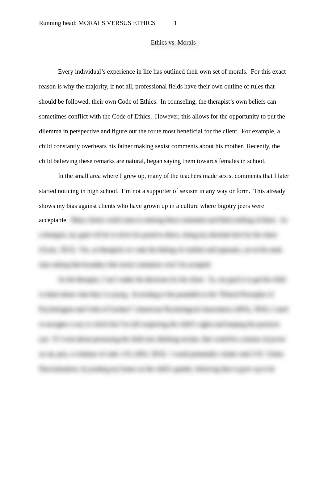 Introduction to Counseling - Essay 1 (Revisions)- Ethics Chapter 3.docx_d2anl87mnmg_page1