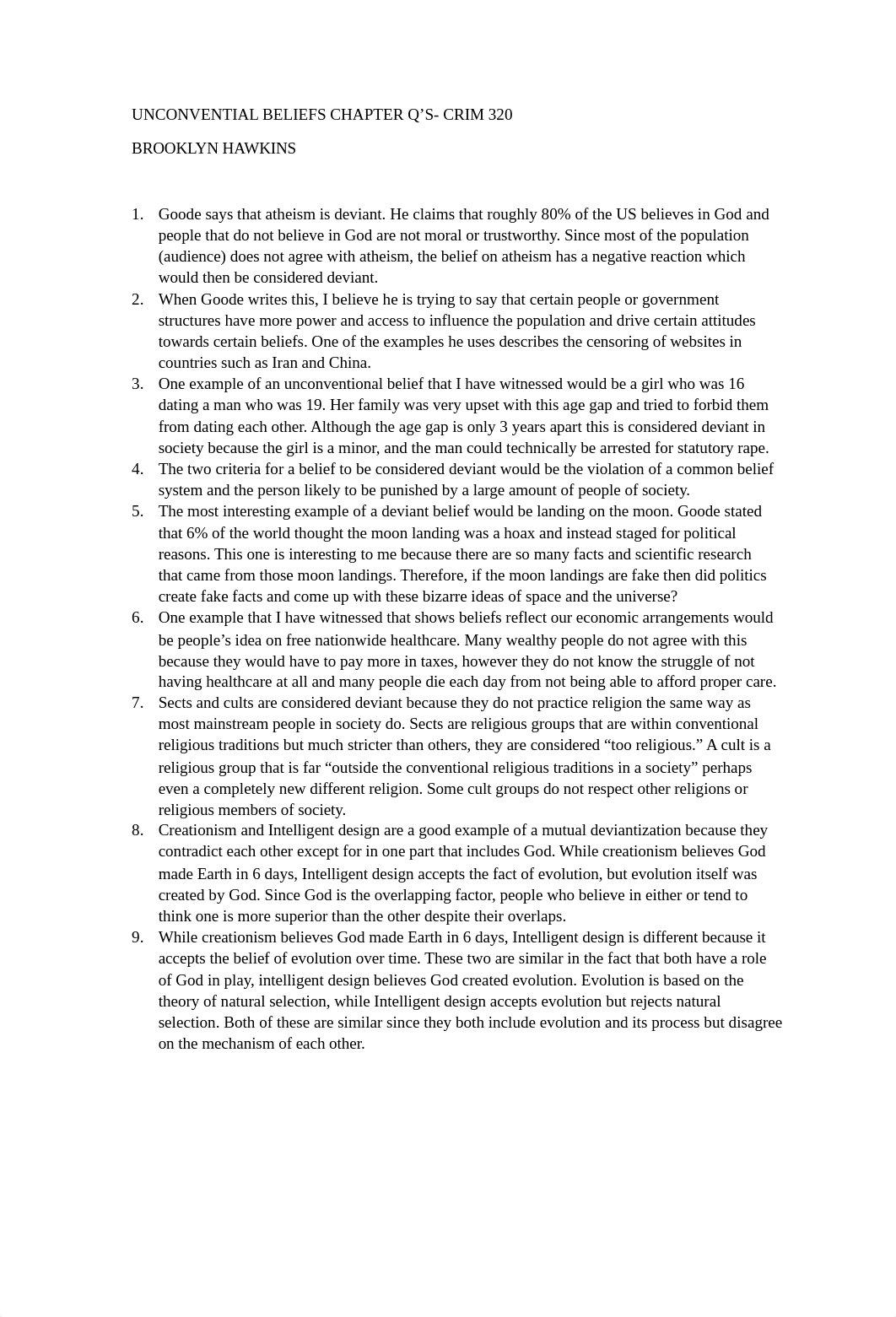 Unconventional beliefs Chap Q's- CRIM 320.docx_d2bbe75u57w_page1