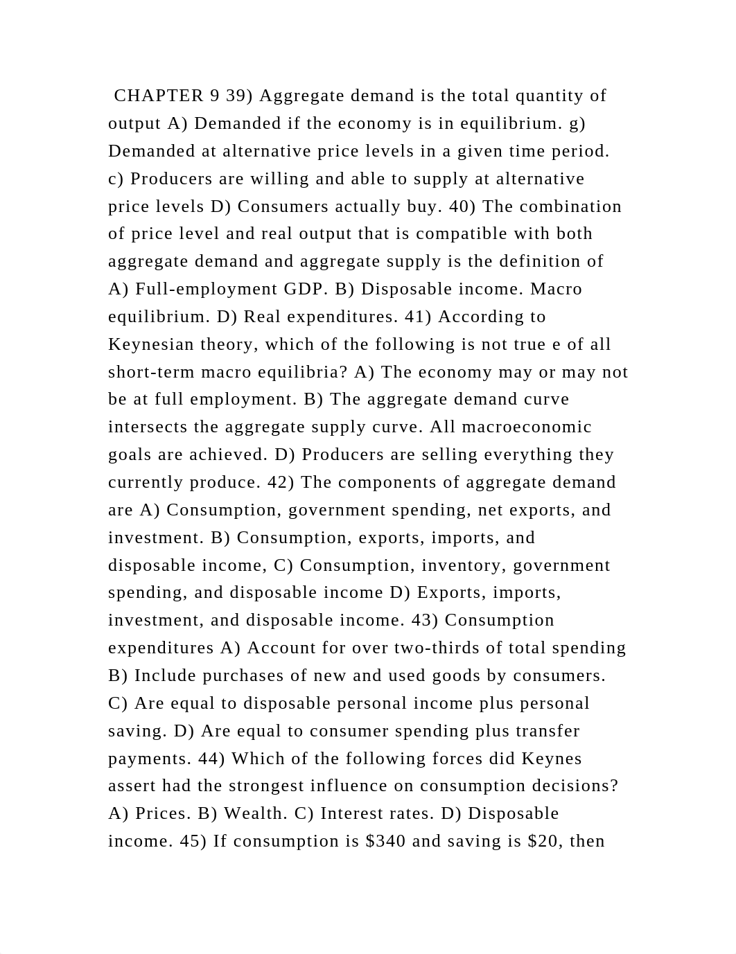 CHAPTER 9 39) Aggregate demand is the total quantity of output A) Dem.docx_d2bet1crios_page2