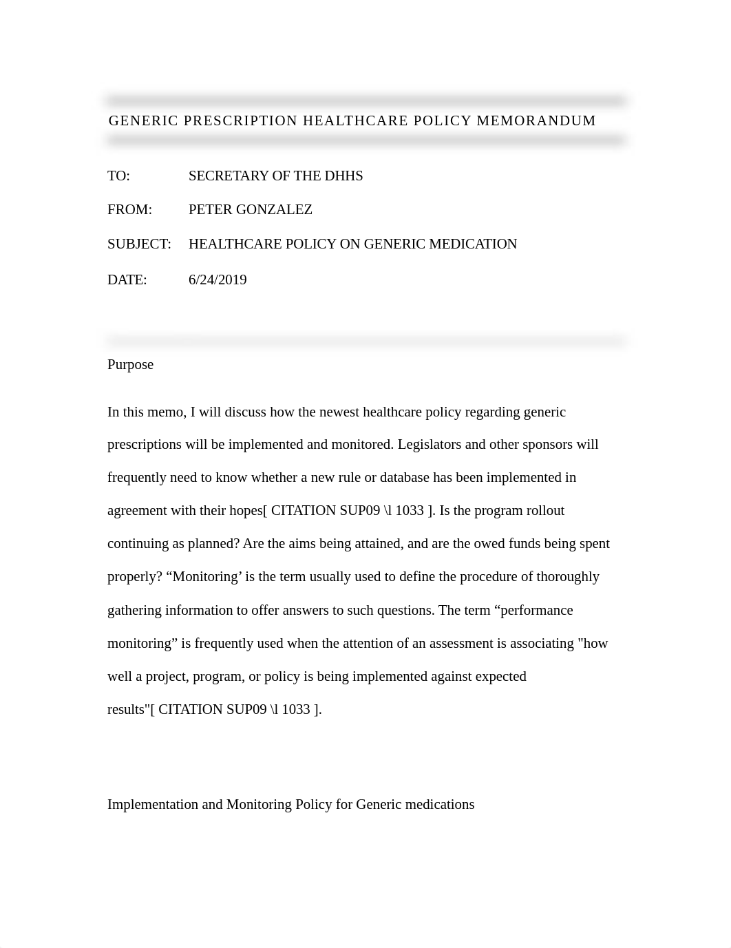 Peter Gonzalez generic prescription Healthcare policy memorandum.docx_d2bfcssj8rj_page1