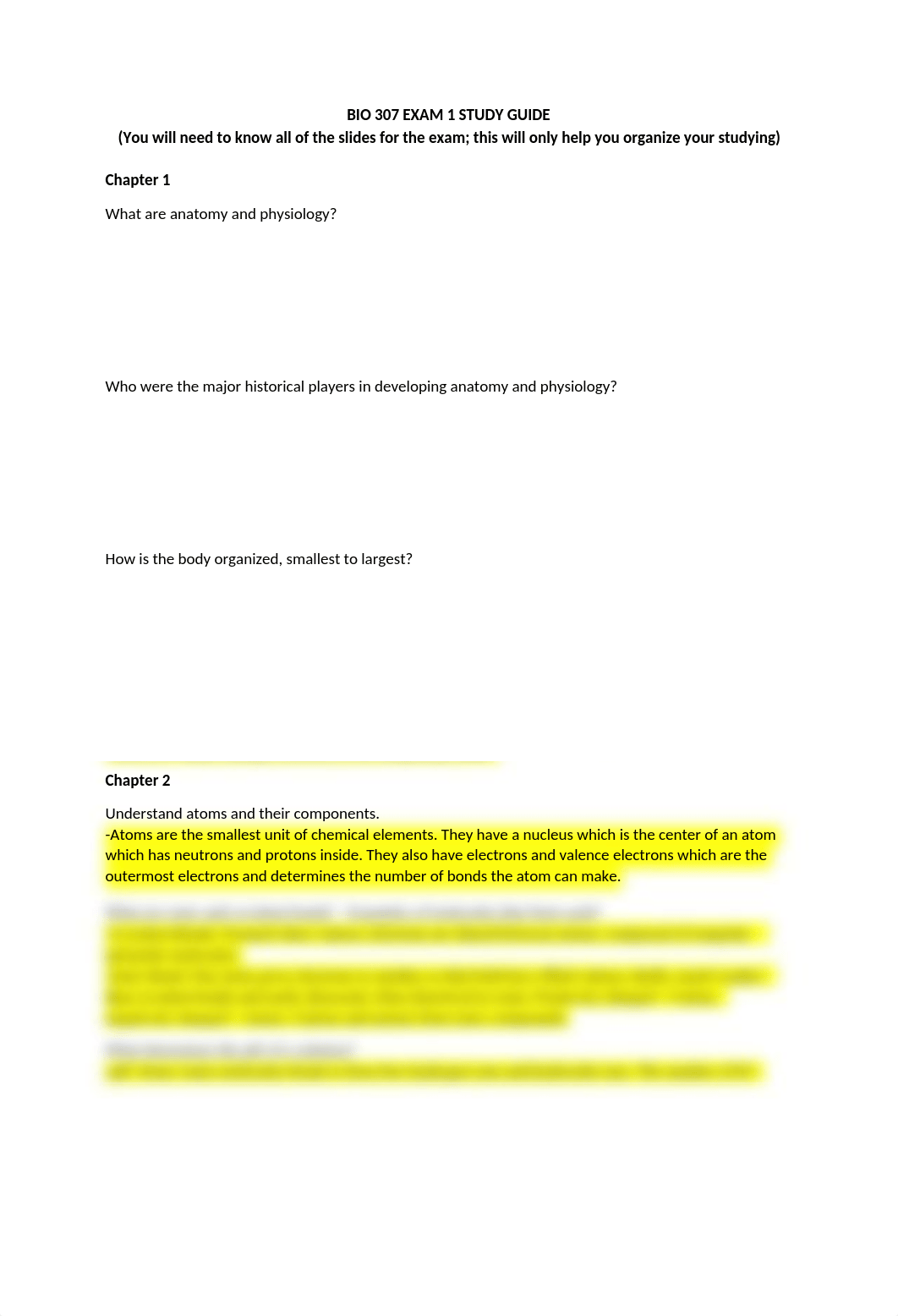 BIO 307 Exam 1 Study Guide.docx_d2bjqufj1lt_page1