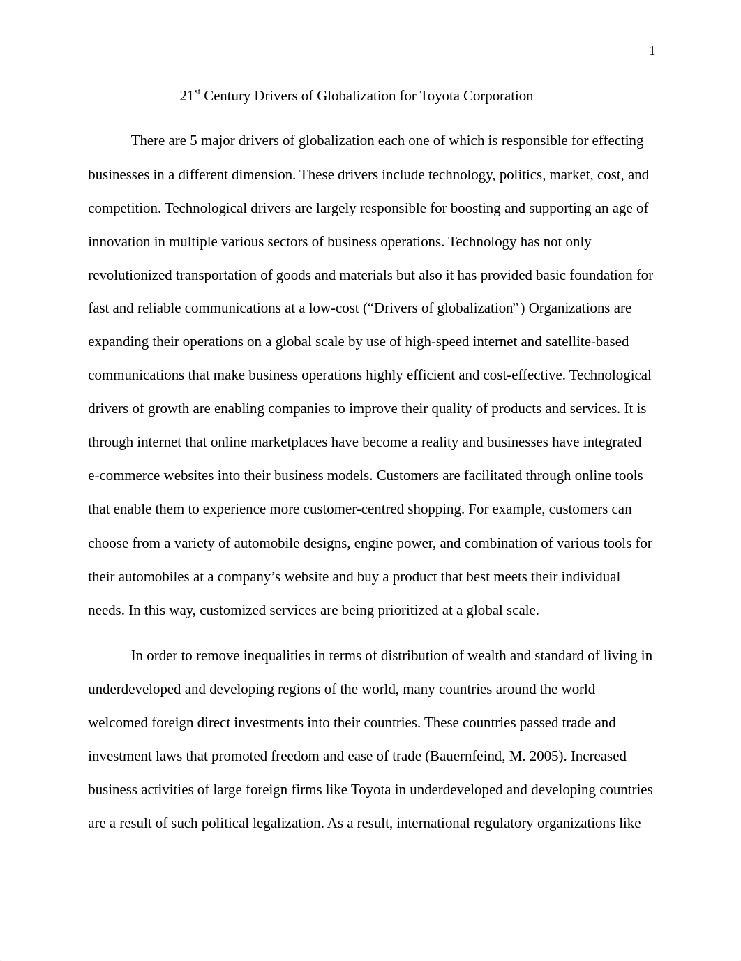 Drivers of Globalization for Toyota Corporation in 21st Century.docx_d2bw23ofnwx_page1