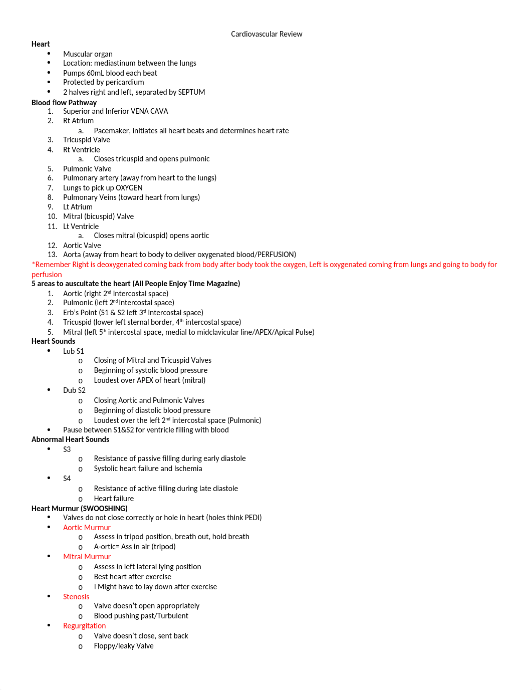 exam 1 2500 Cardiovascular Review and EKG lecture.docx_d2bydvcgz33_page1