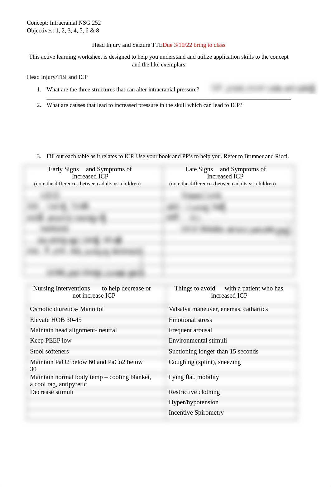 TTE Head Injury and Seizure NSG 252.docx_d2c91nyh34j_page1