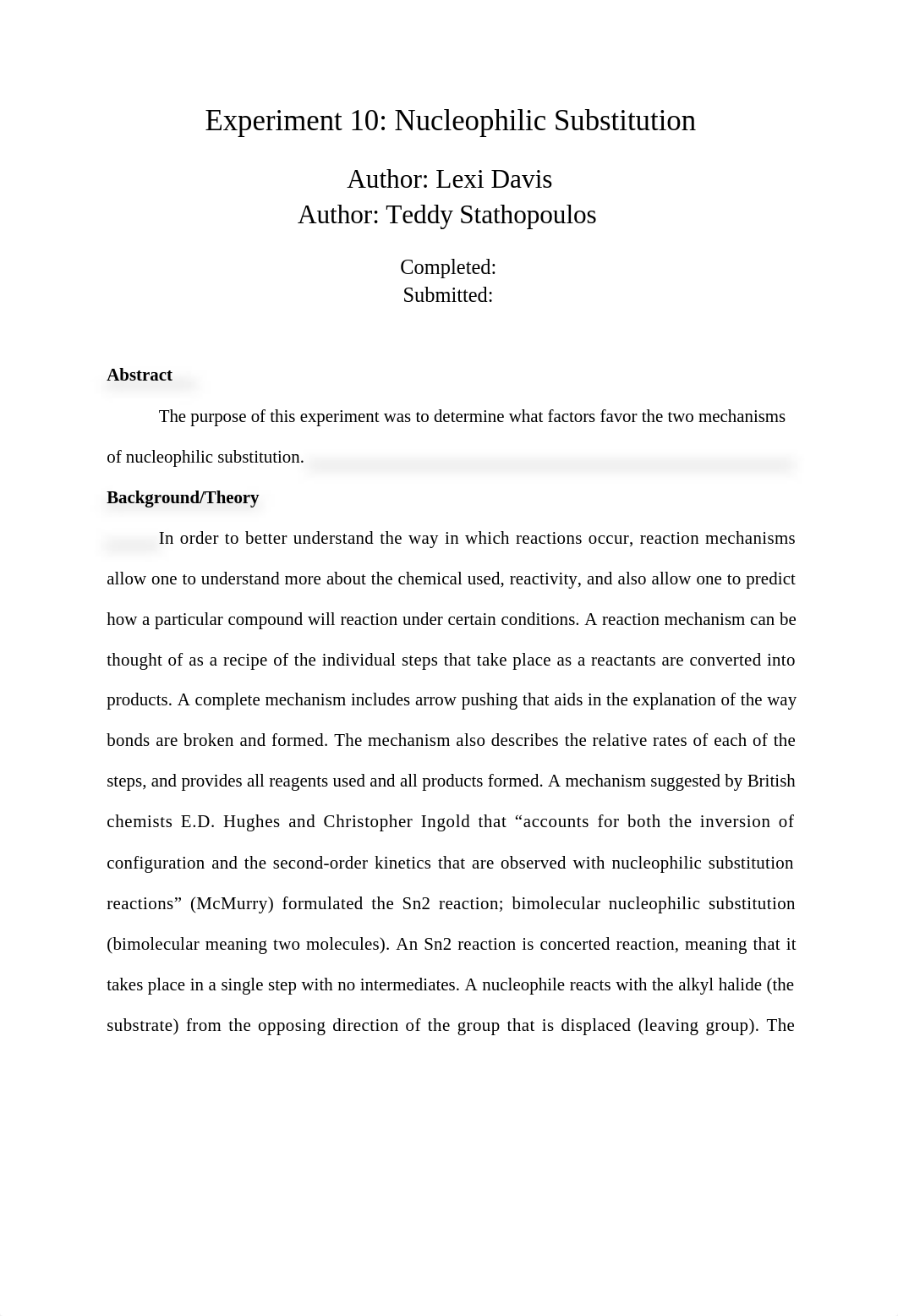 Experiment 10: Nucleophilic Substitution_d2cb35yk052_page1