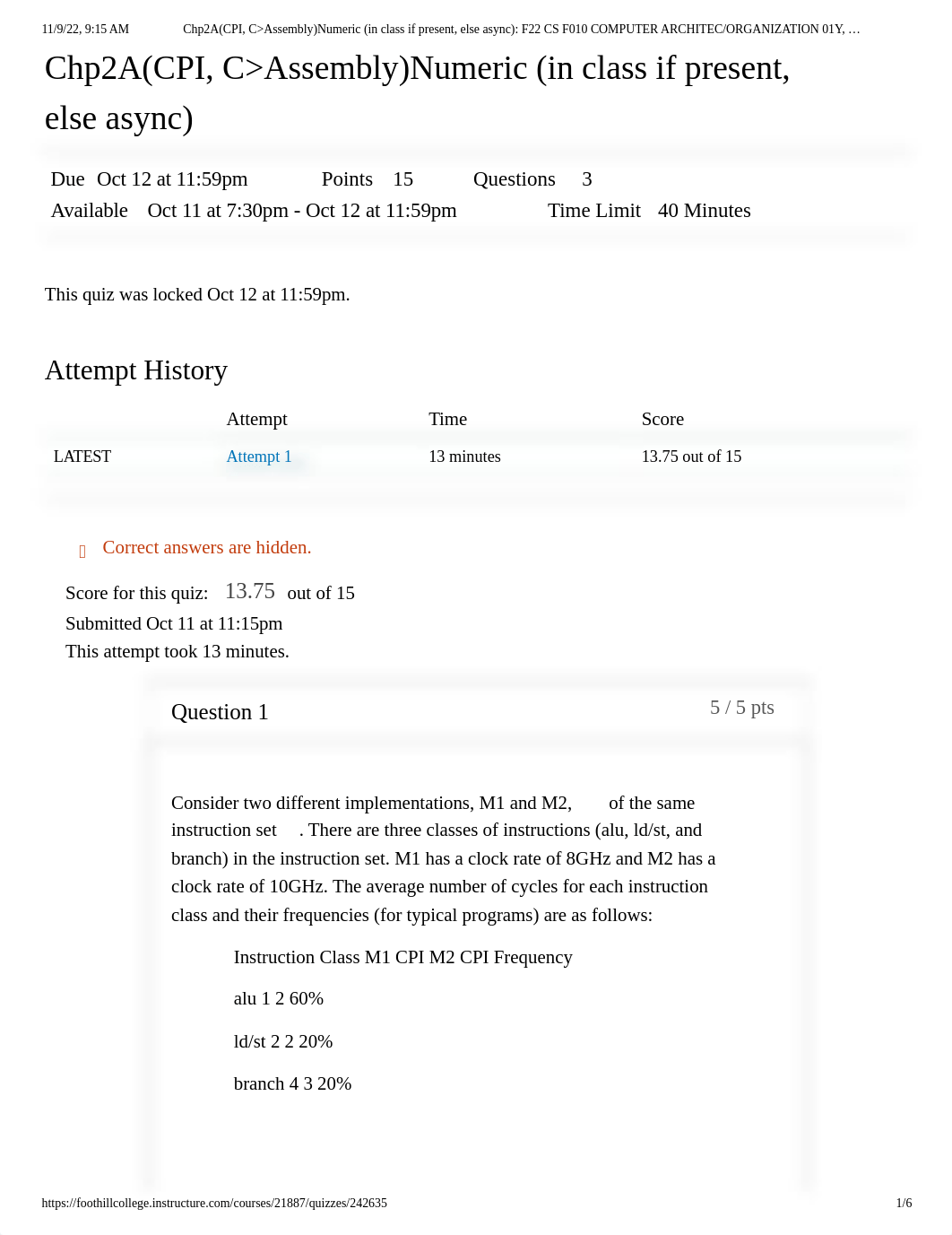 Chp2A(CPI, C_Assembly)Numeric (in class if present, else async)_ F22 CS F010 COMPUTER ARCHITEC_ORGAN_d2cr61abe56_page1