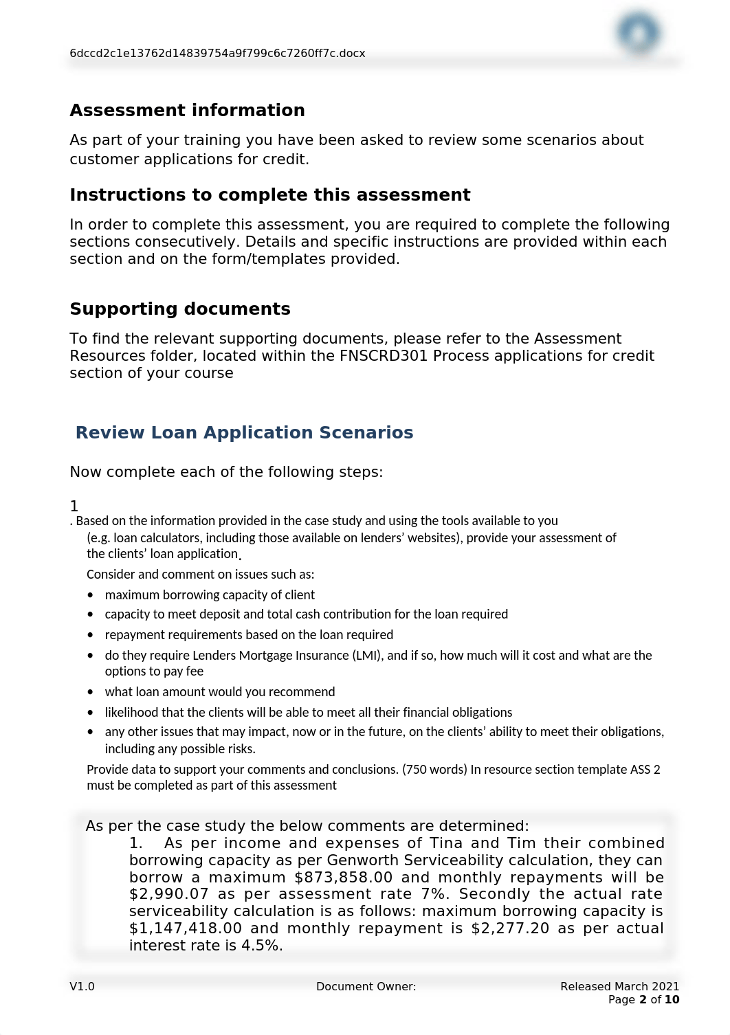 FNSCRD301_Assessment 2_Sameer Patel.docx_d2cs5au15vl_page2