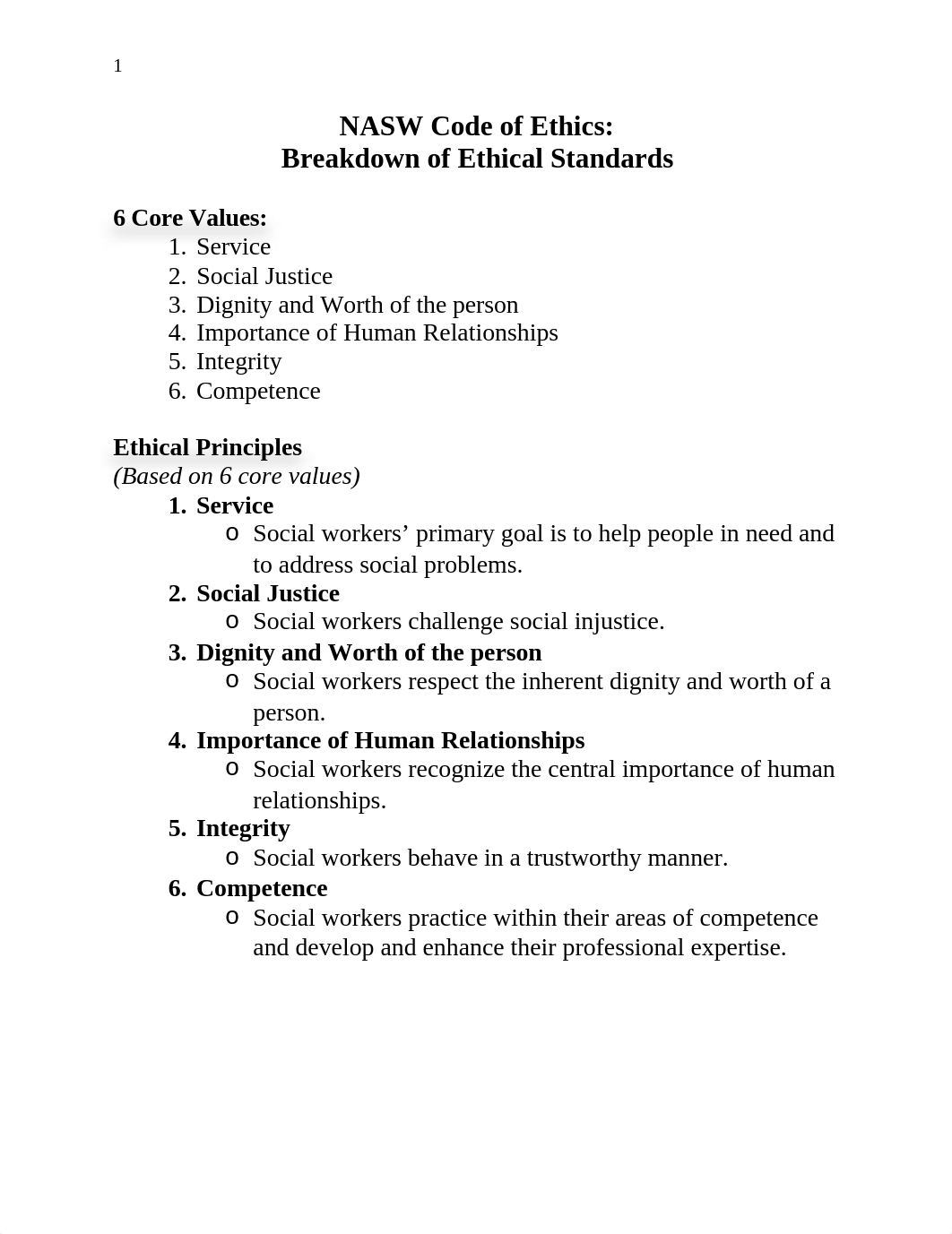 NASW Code of Ethics cheat sheet.docx_d2ddystbs6y_page1