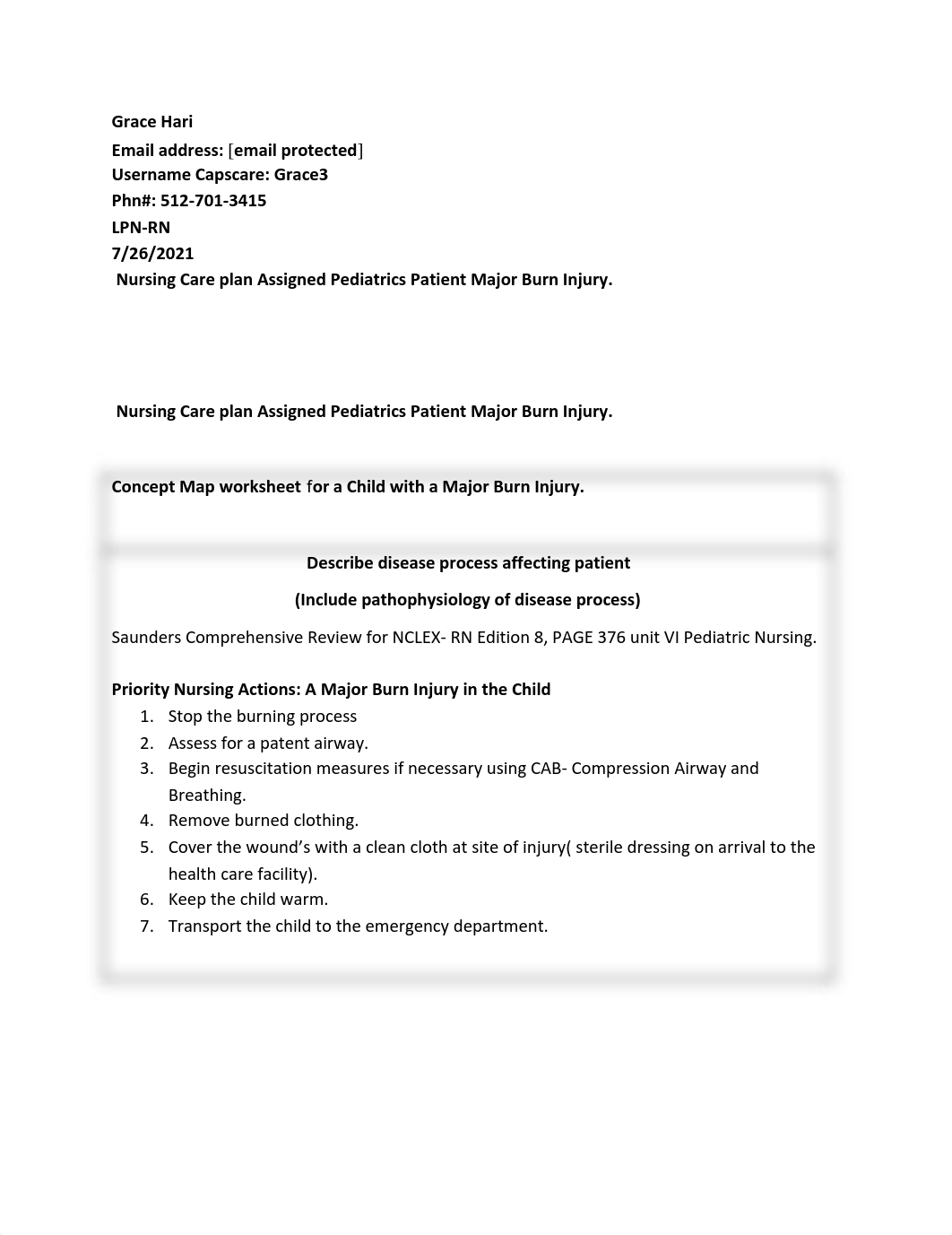 # 16 Assigned Pediatrics Patient Major Burn Injury.Concept Map worksheet.docx.pdf_d2dqjvq3nrg_page1