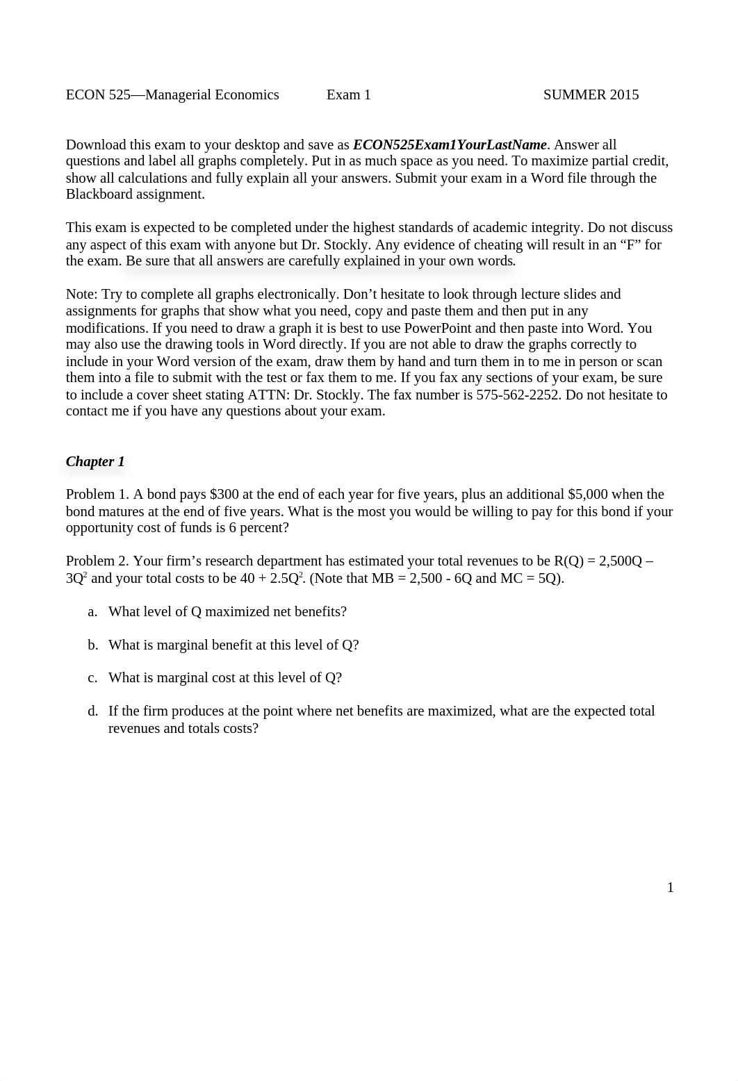 ECON 525 SU 15 Exam 1 Chapters 1 - 3 & 5 Peltier_d2e4xeu9ygi_page1