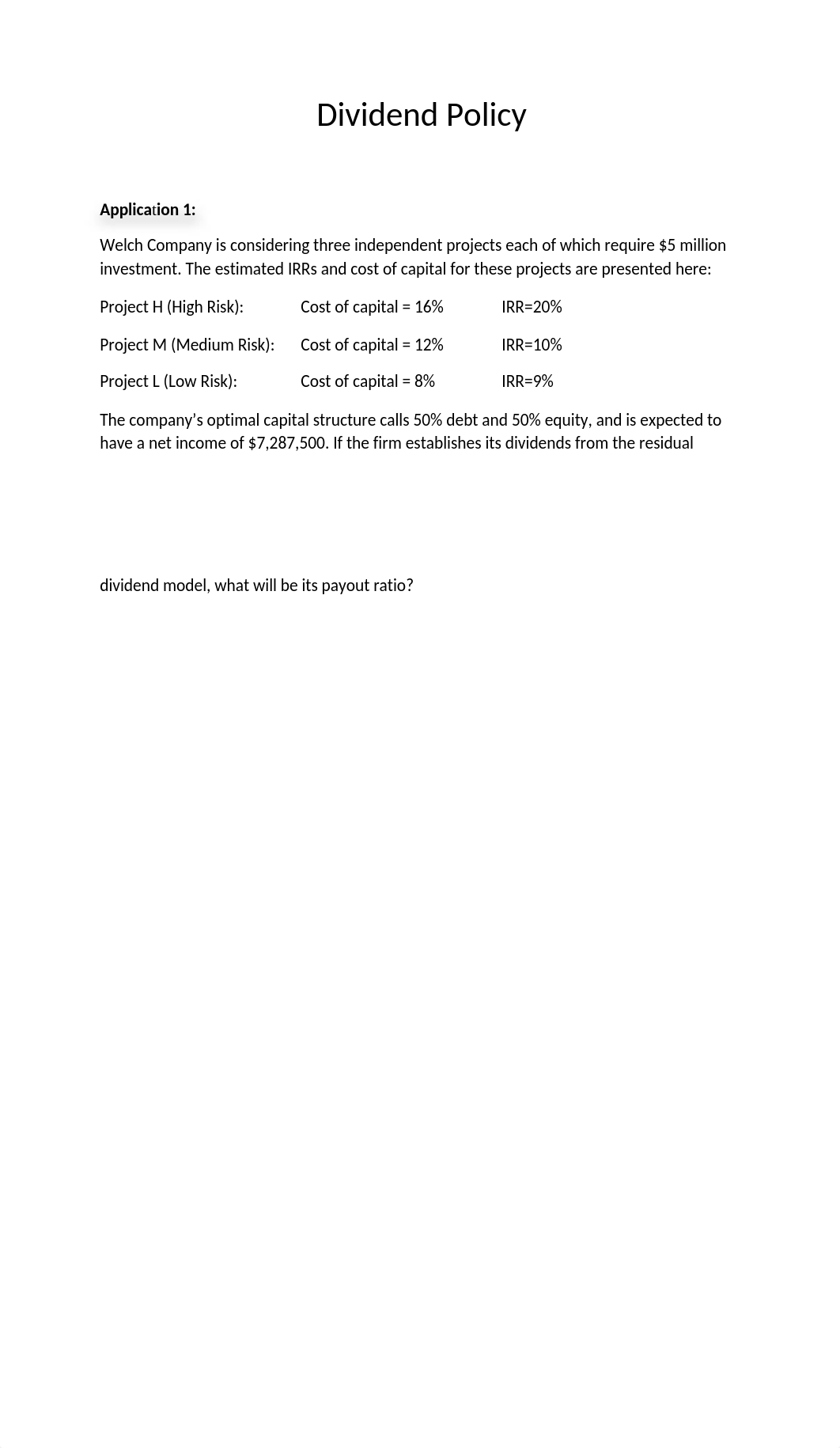 corporate finance Dividend Policy & WC Applications.docx_d2ea02v5uff_page1