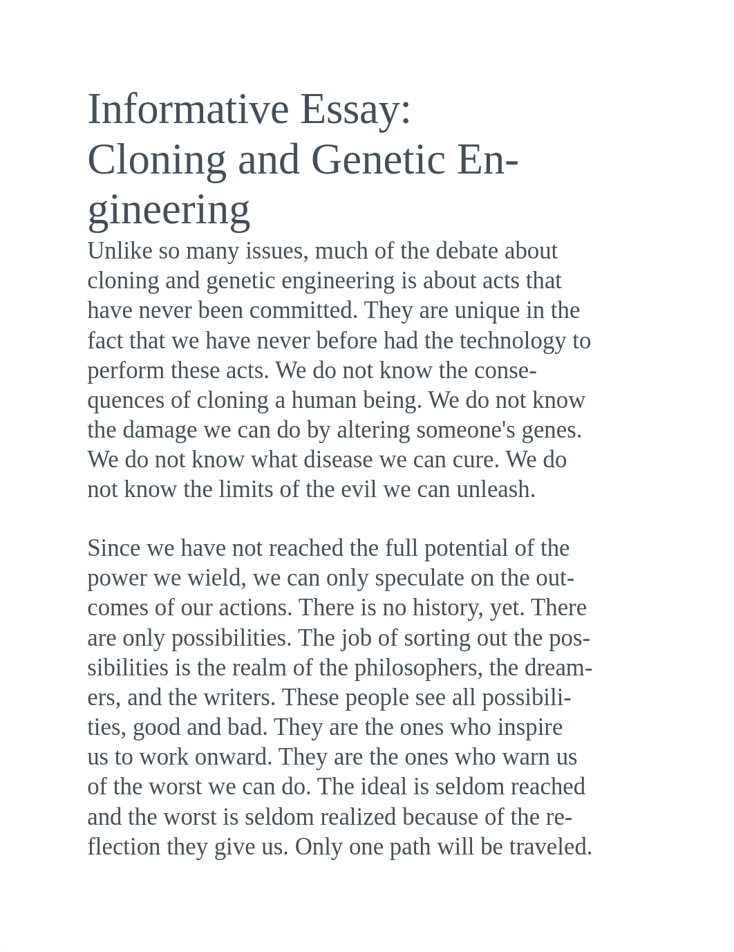 Informative Essay- Cloning and Genetic Engineering.docx_d2emq3rsv8z_page1