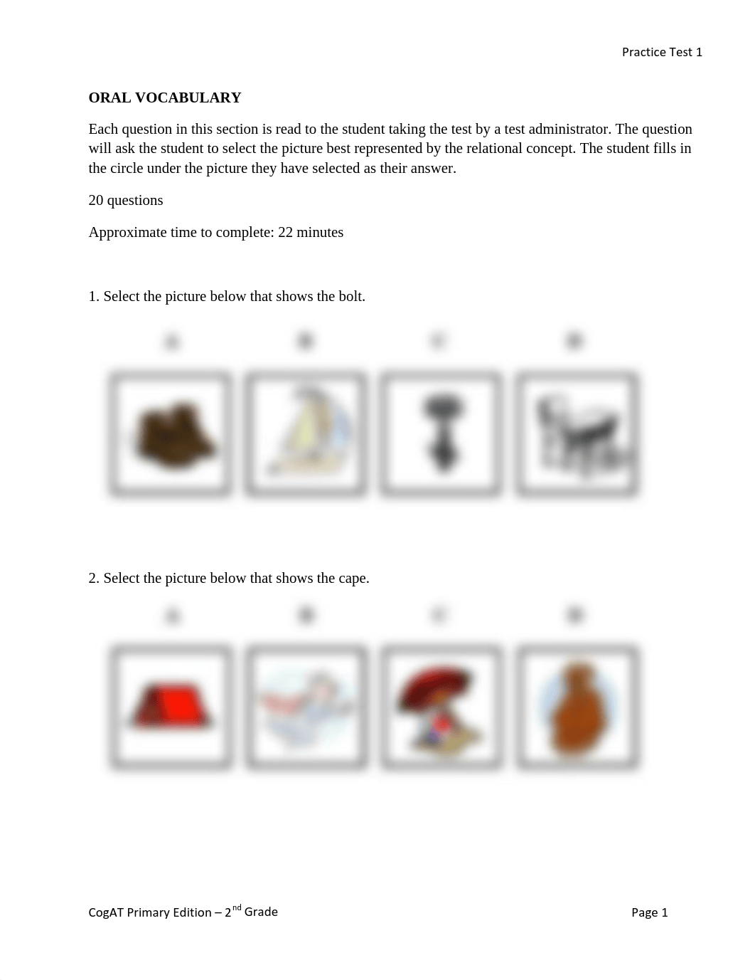 CogAT Primary Practice Test 1 - Level 2_d2enmmtsk9s_page1