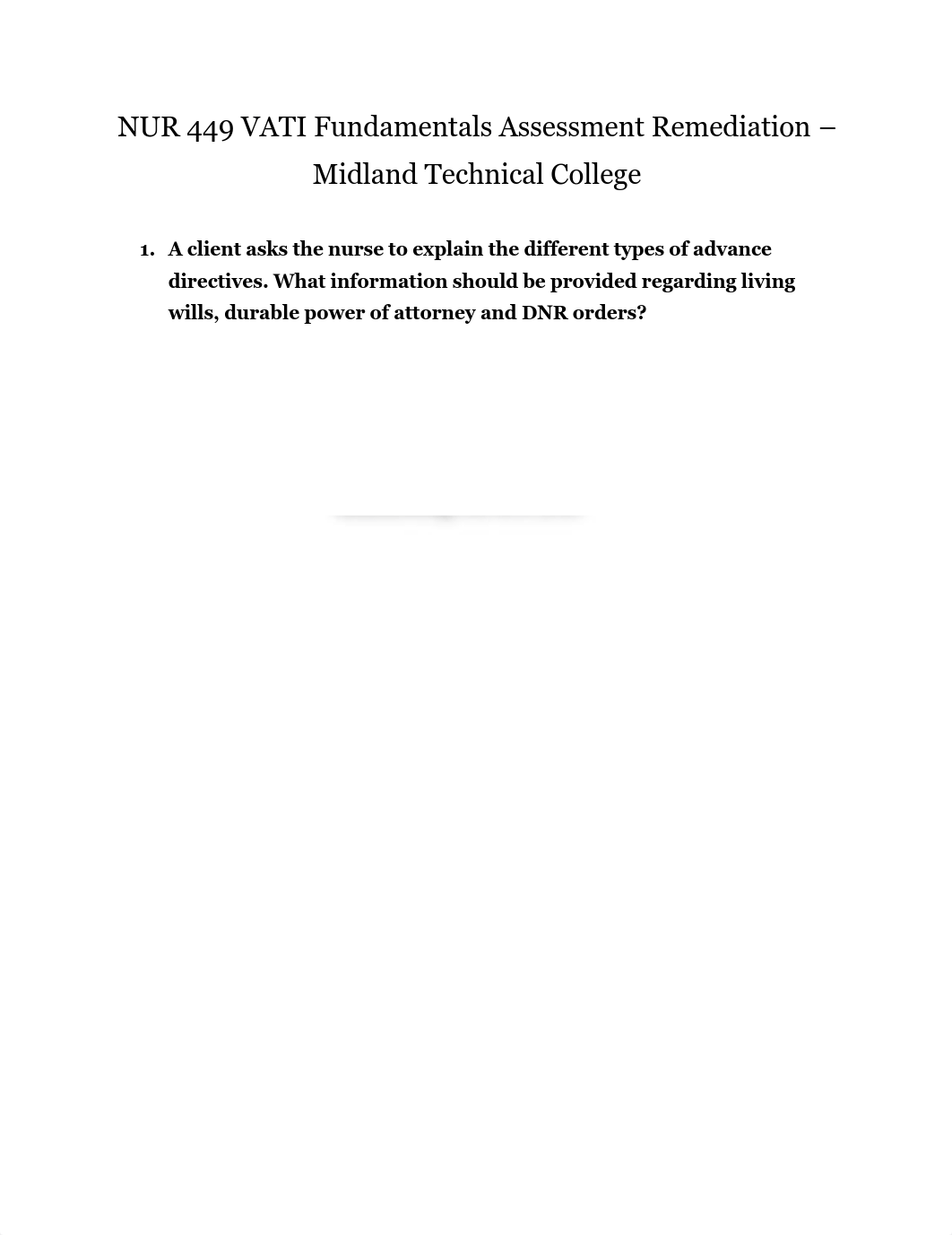 NUR 449 VATI Fundamentals Assessment Remediation - Midland Technical College.pdf_d2f0nw3nz0l_page1
