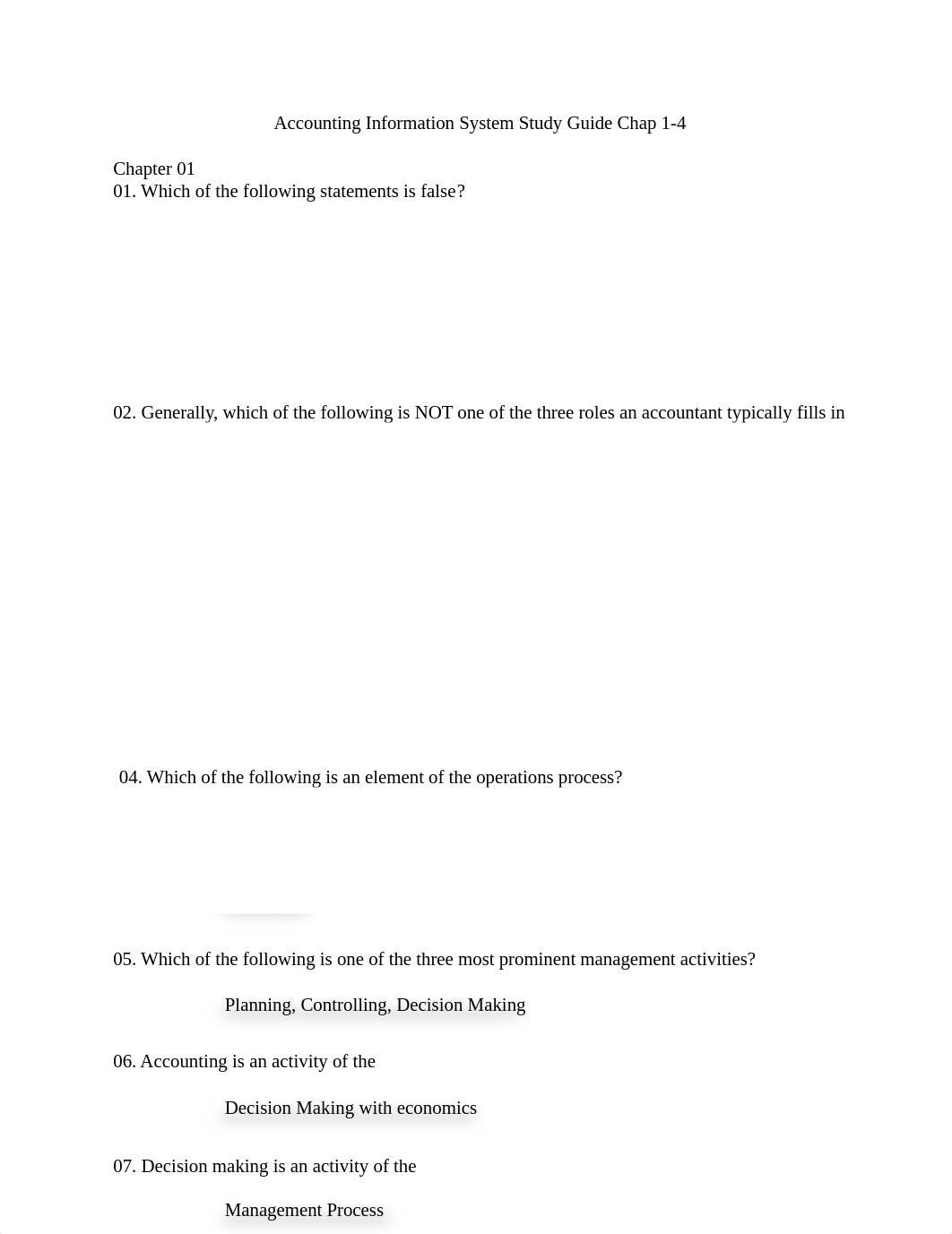 Examination I 308 Study Sheet Spring 2020 (1).docx_d2ffdqnmsow_page1