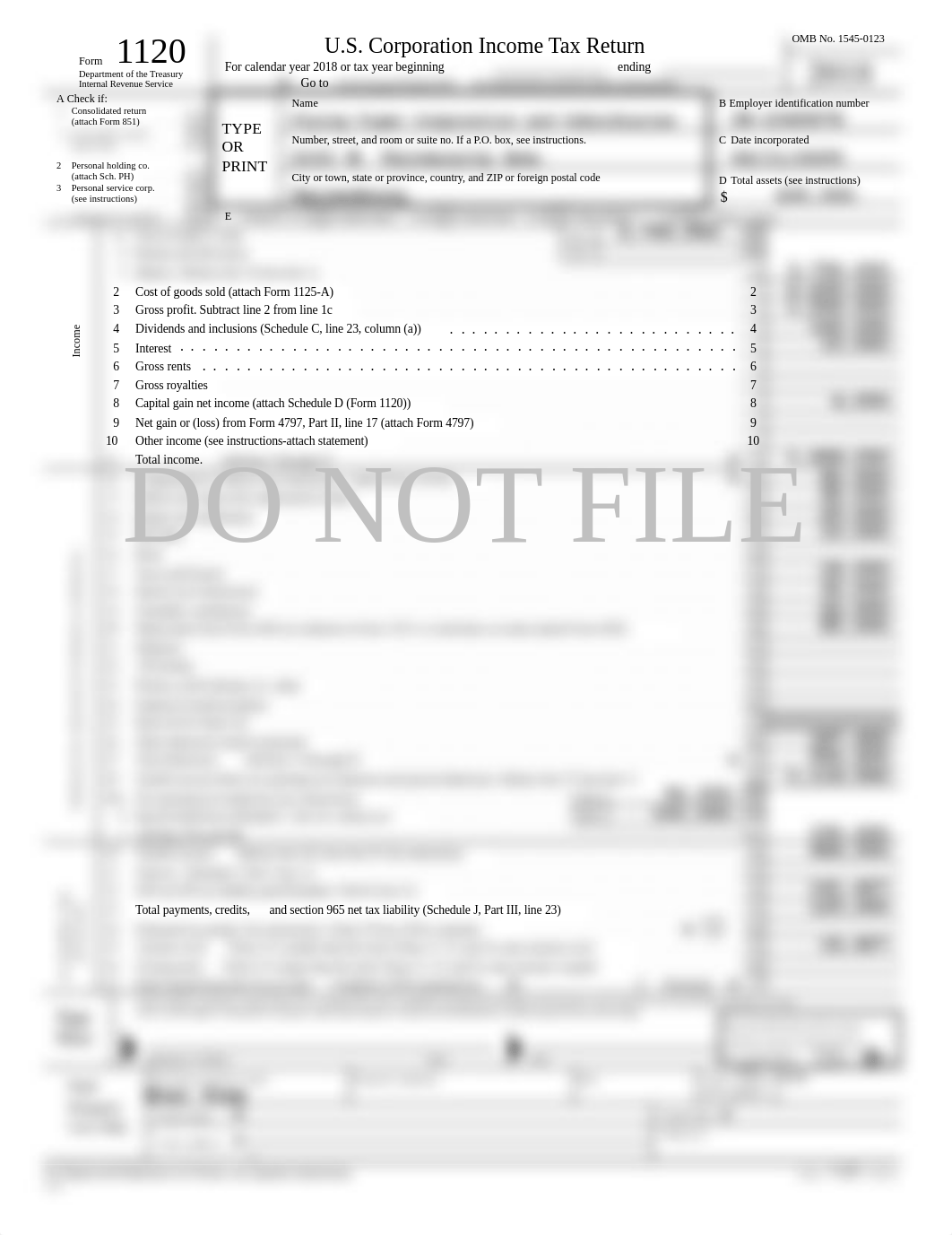 Flying Tiger Corporation and Subsidiaries 2018 Federal Form 1120 .pdf_d2fmlwmaj91_page1