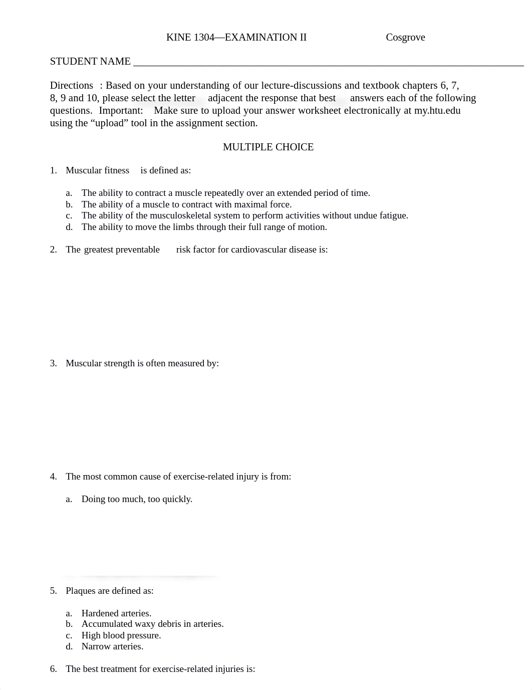 KINE 1304 Examination II Cosgrove.docx_d2foctb4ofj_page1