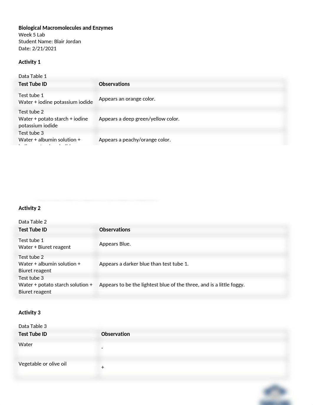 Biological Macromolecules and Enzymes Lab Report- Blair Jordan.docx_d2fs2xwivqv_page1