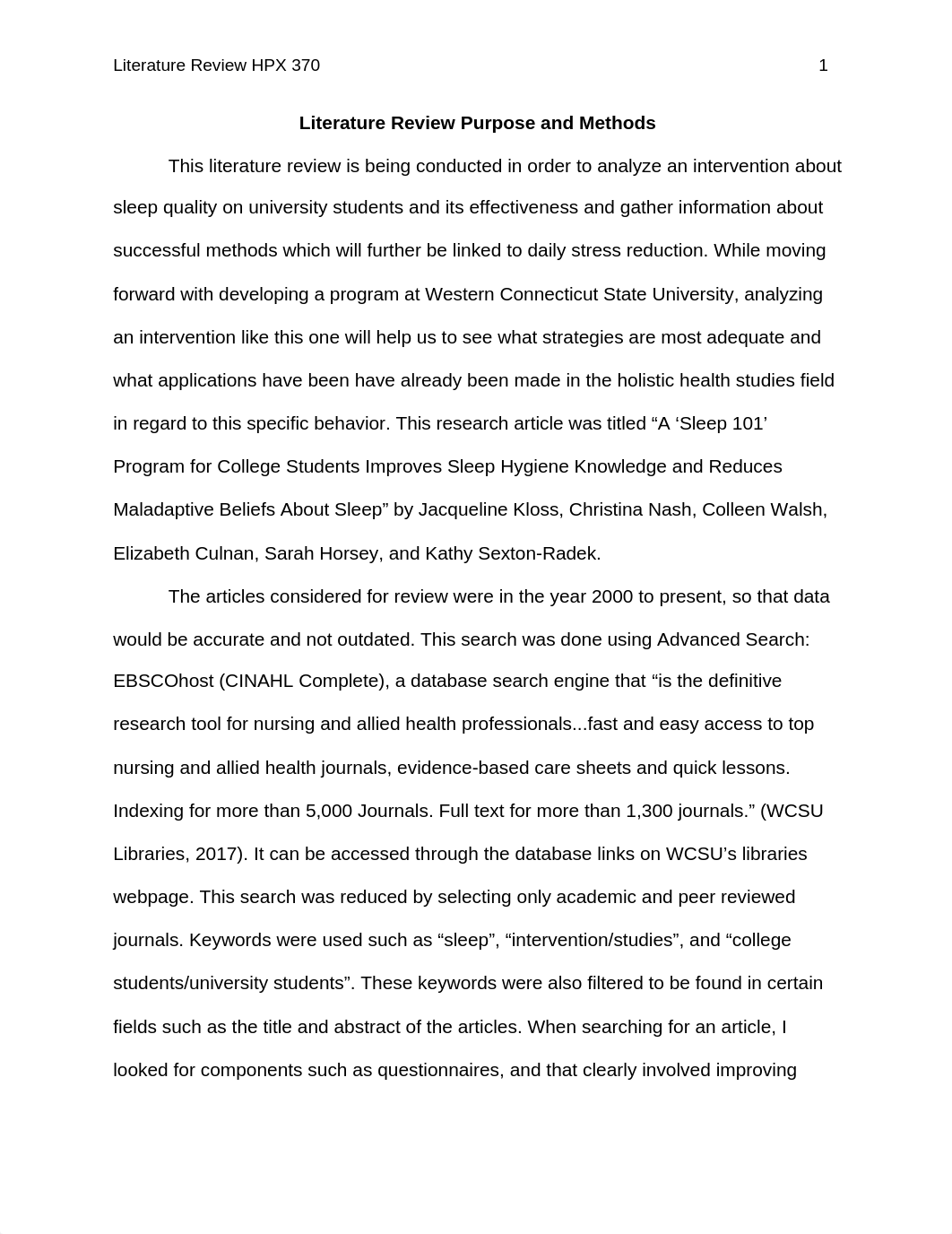 Kaleigh's Literature Review Paper HPX 370 (Sleep Intervention).docx_d2fvif9642y_page2