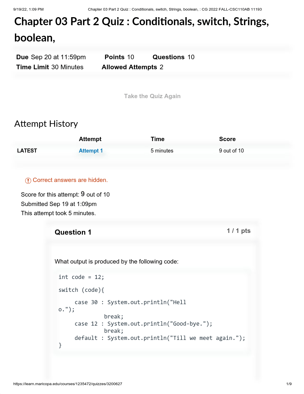 Chapter 03 Part 2 Quiz _ Conditionals, switch, Strings, boolean, _ CG 2022 FALL-CSC110AB 11193.pdf_d2g6xvblhjg_page1