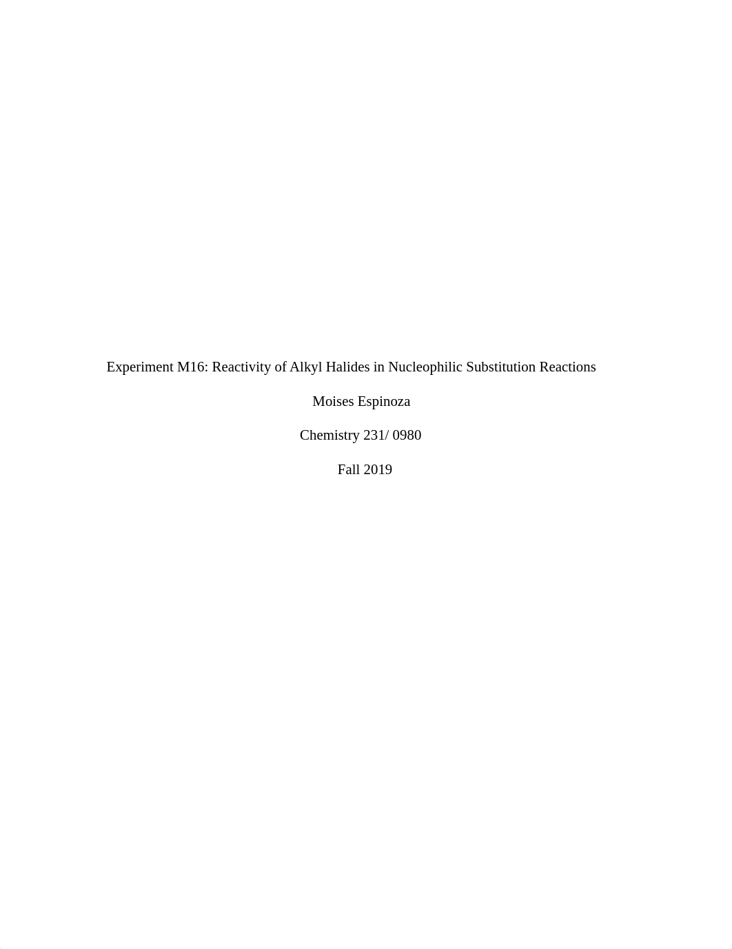 Experiment M16: Reactivity of Alkyl Halides in Nucleophilic Substitution Reactions_d2g7j8hdqtu_page1